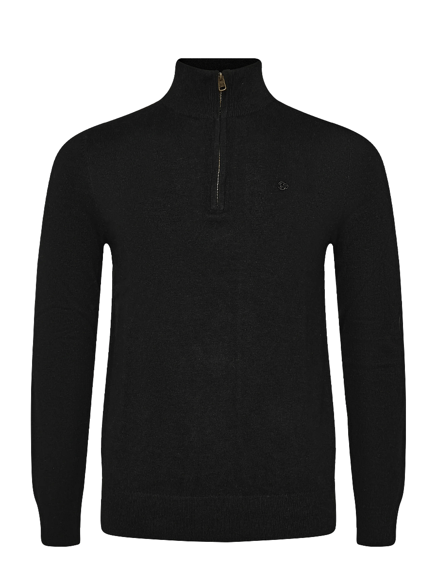 Superdry - ESS LW WOOL BLEND 1/2 ZIP - half zip jumpers - true black - 1