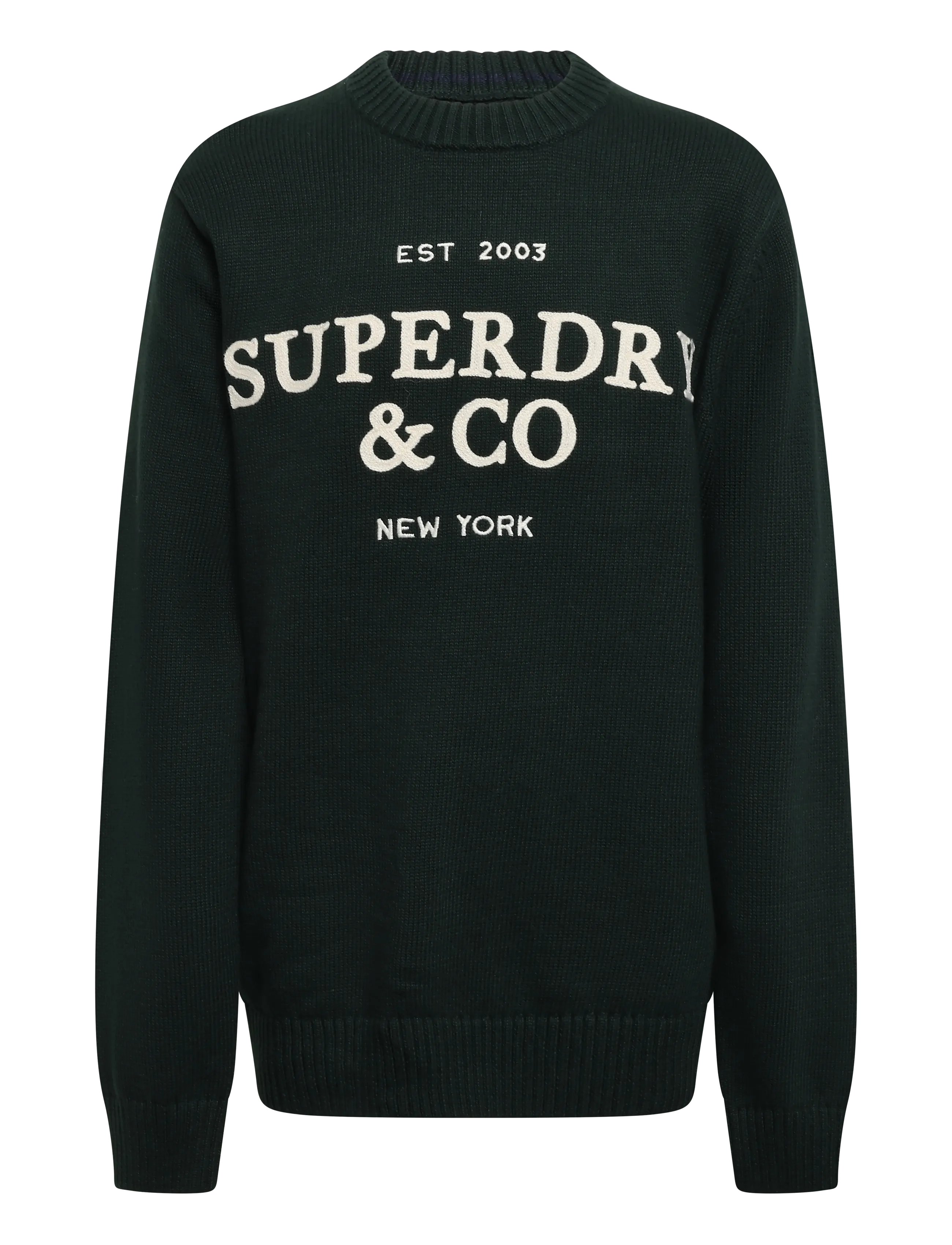 Superdry APPLIQUE GRAPHIC JUMPER - Jaunumi - FOREST GREEN / green