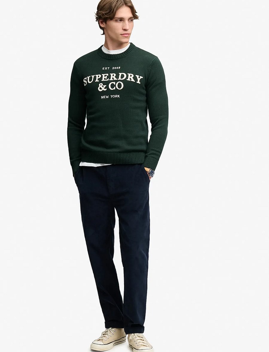 Superdry - APPLIQUE GRAPHIC JUMPER - round necks - forest green - 5