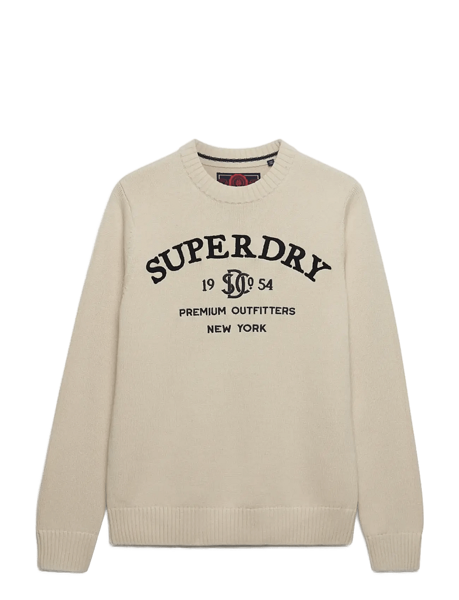 Superdry - APPLIQUE GRAPHIC JUMPER - rundhalsad - rainy day grey - 1