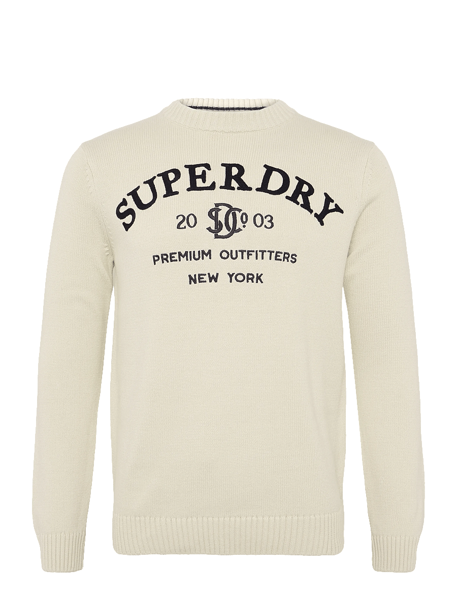 Superdry - APPLIQUE GRAPHIC JUMPER - round necks - rainy day grey - 1