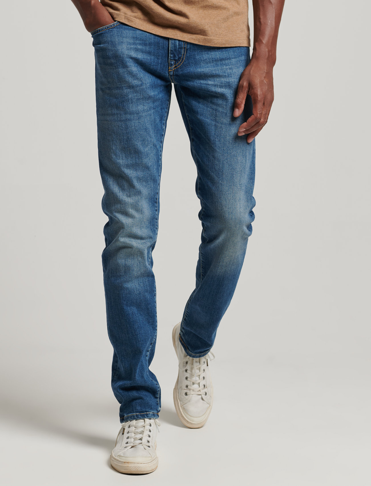Superdry - VINTAGE SLIM JEANS - slim jeans - mercer mid blue - 0