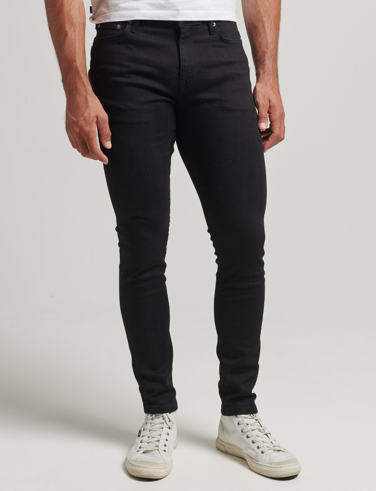 Superdry - VINTAGE SKINNY JEANS - skinny jeans - venom washed black - 0