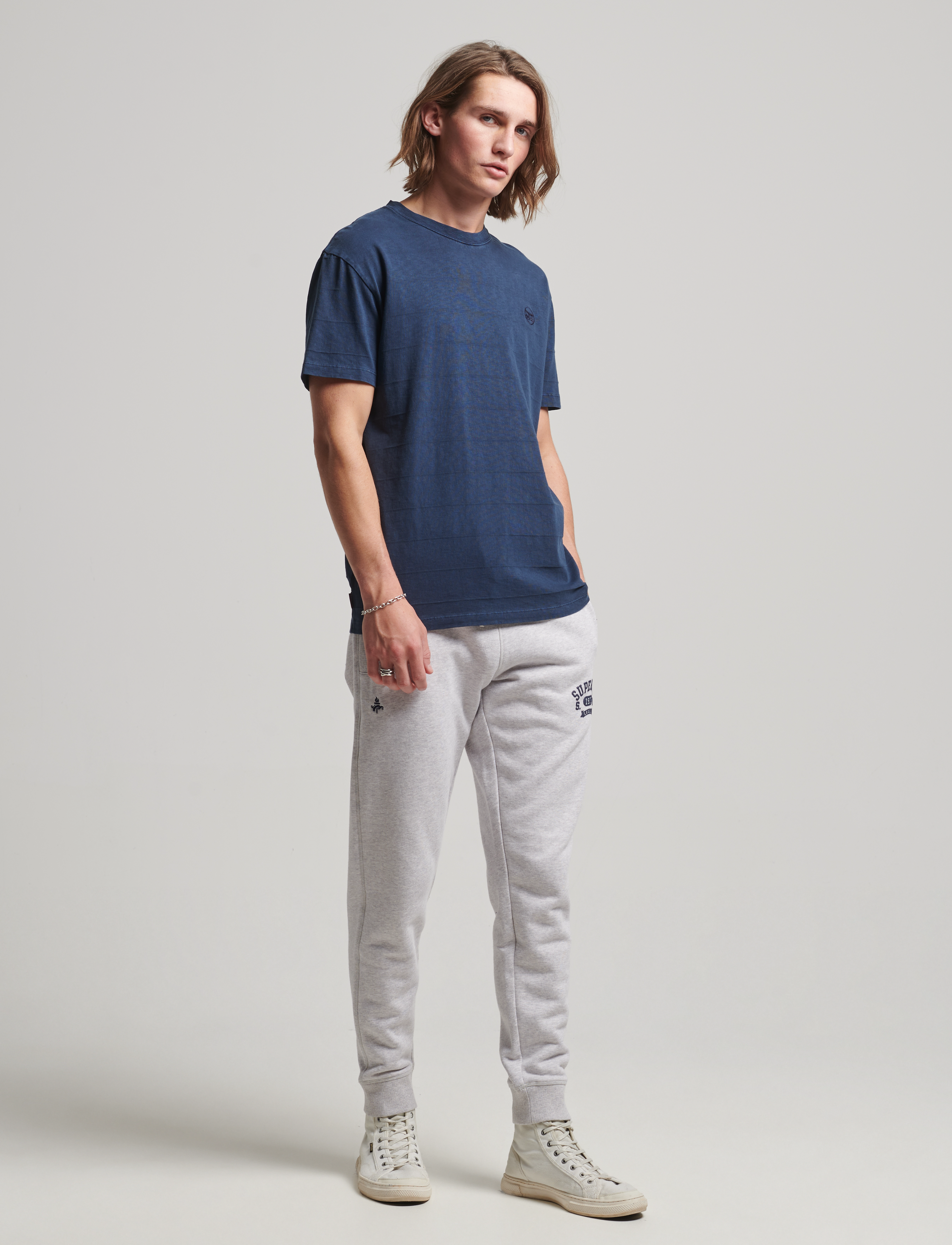 Superdry - VINTAGE GYM ATHLETIC JOGGER - glacier grey marl - 2