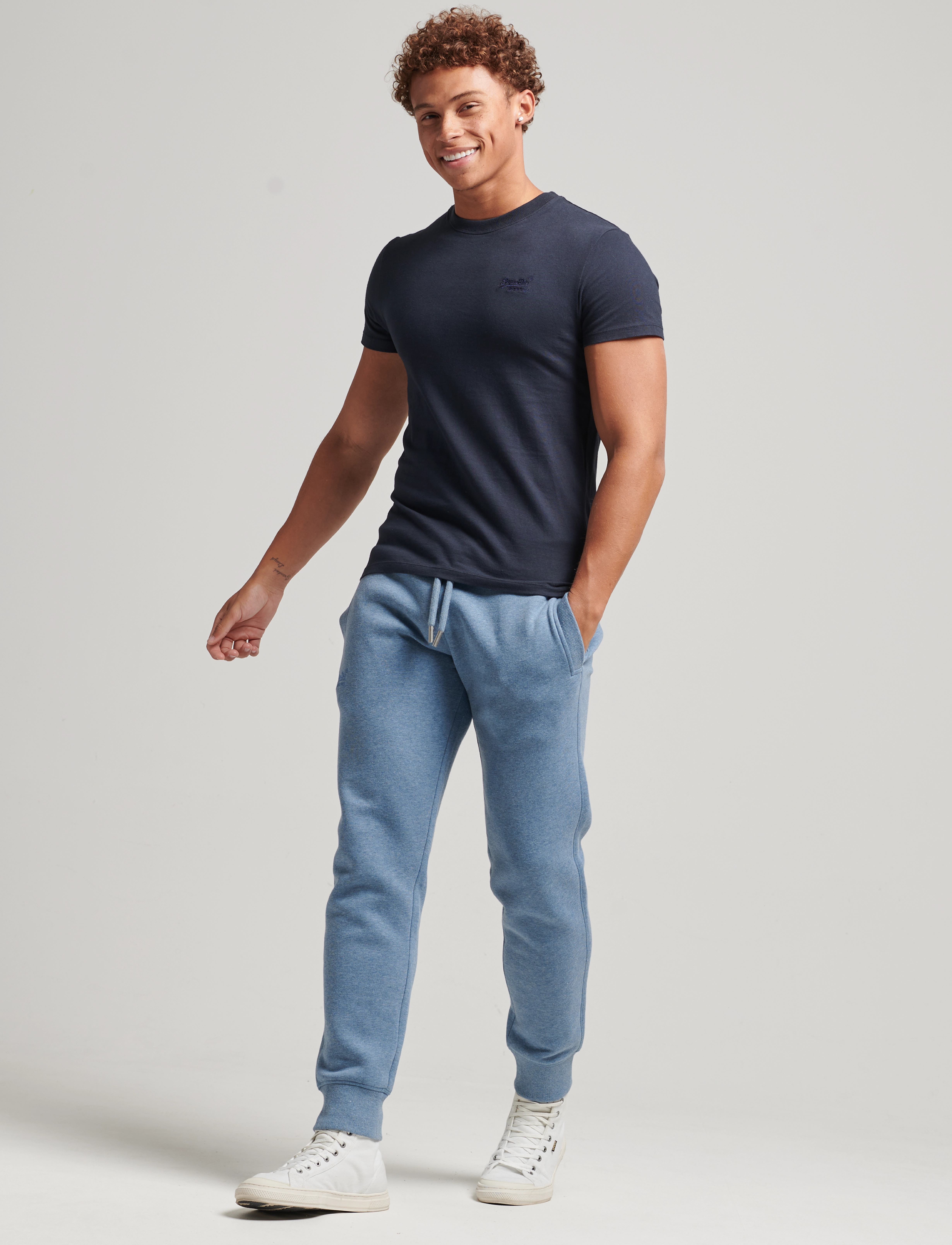 Superdry - VINTAGE LOGO EMB JOGGER - bluestone marl - 3