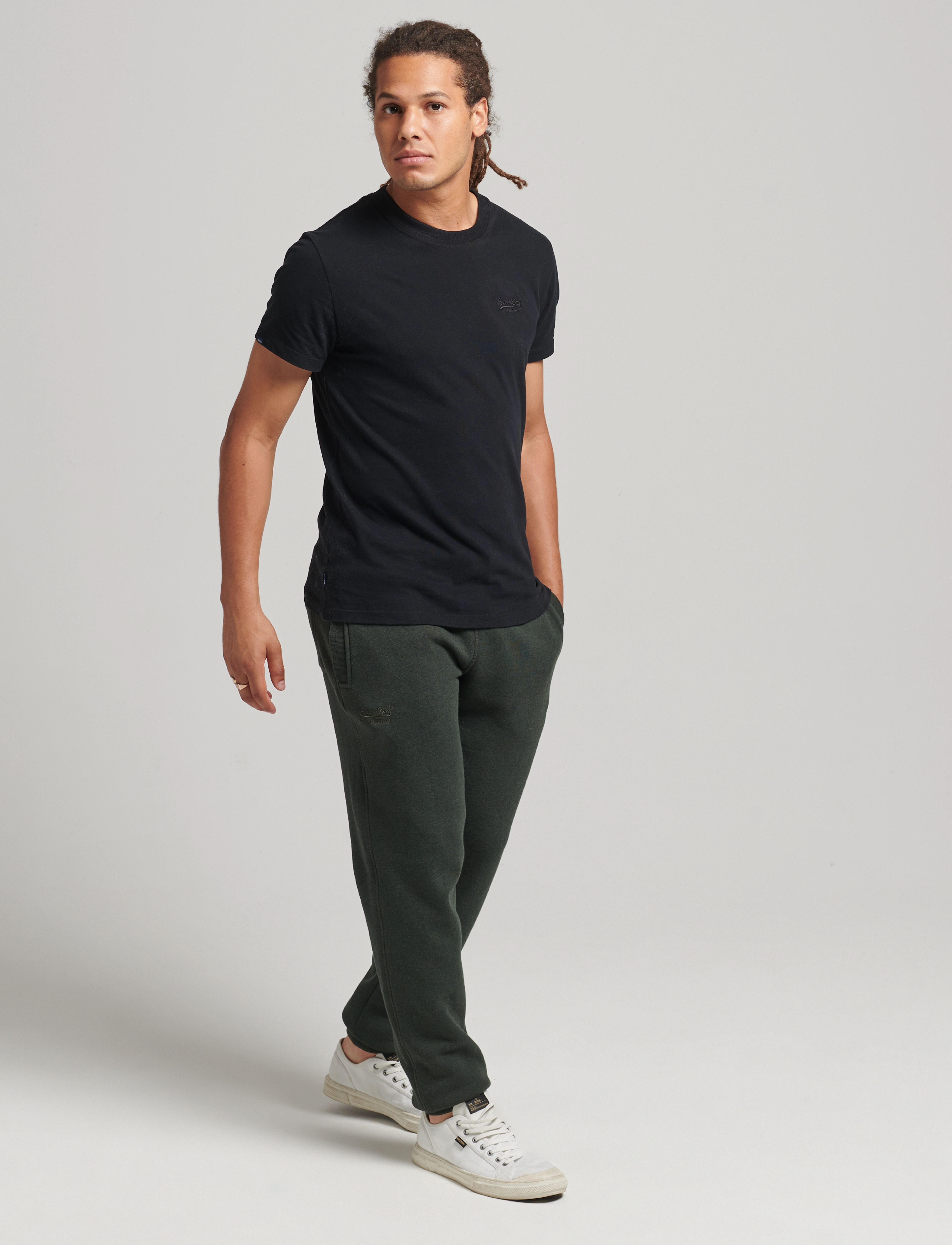 Superdry - VINTAGE LOGO EMB JOGGER - dark olive marl - 3
