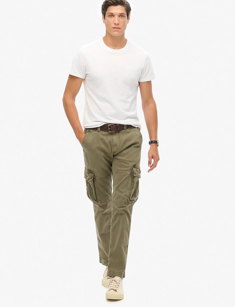 Superdry - CORE CARGO PANT - cargo pants - chive green - 1