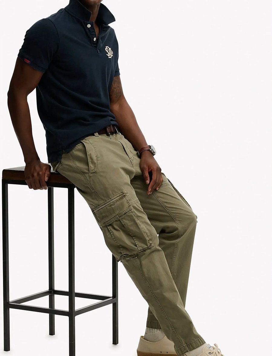 Superdry - CORE CARGO PANT - cargohosen - dusty olive green - 4