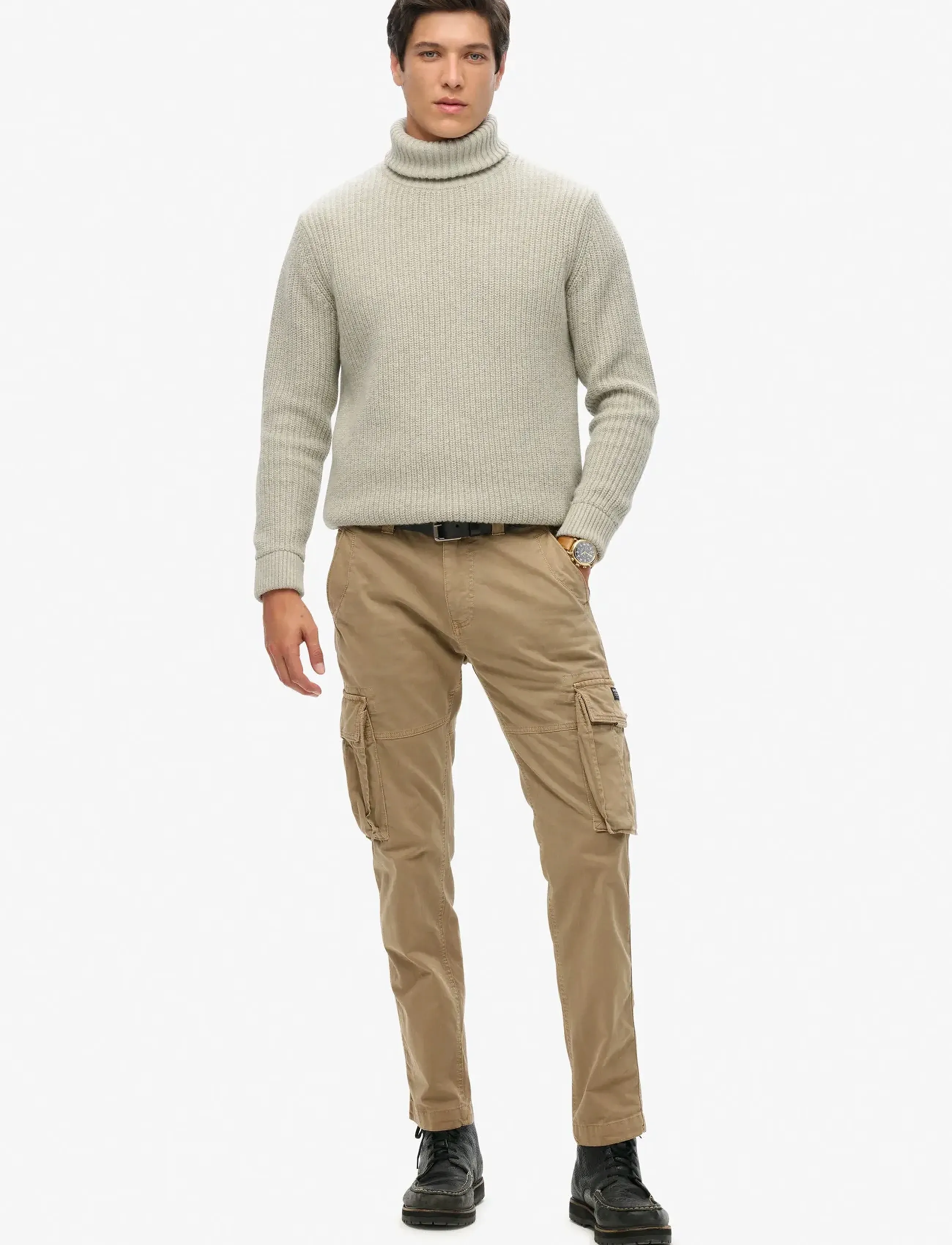 Superdry CORE CARGO PANT - Cargobukser - TAN KHAKI / khaki/green