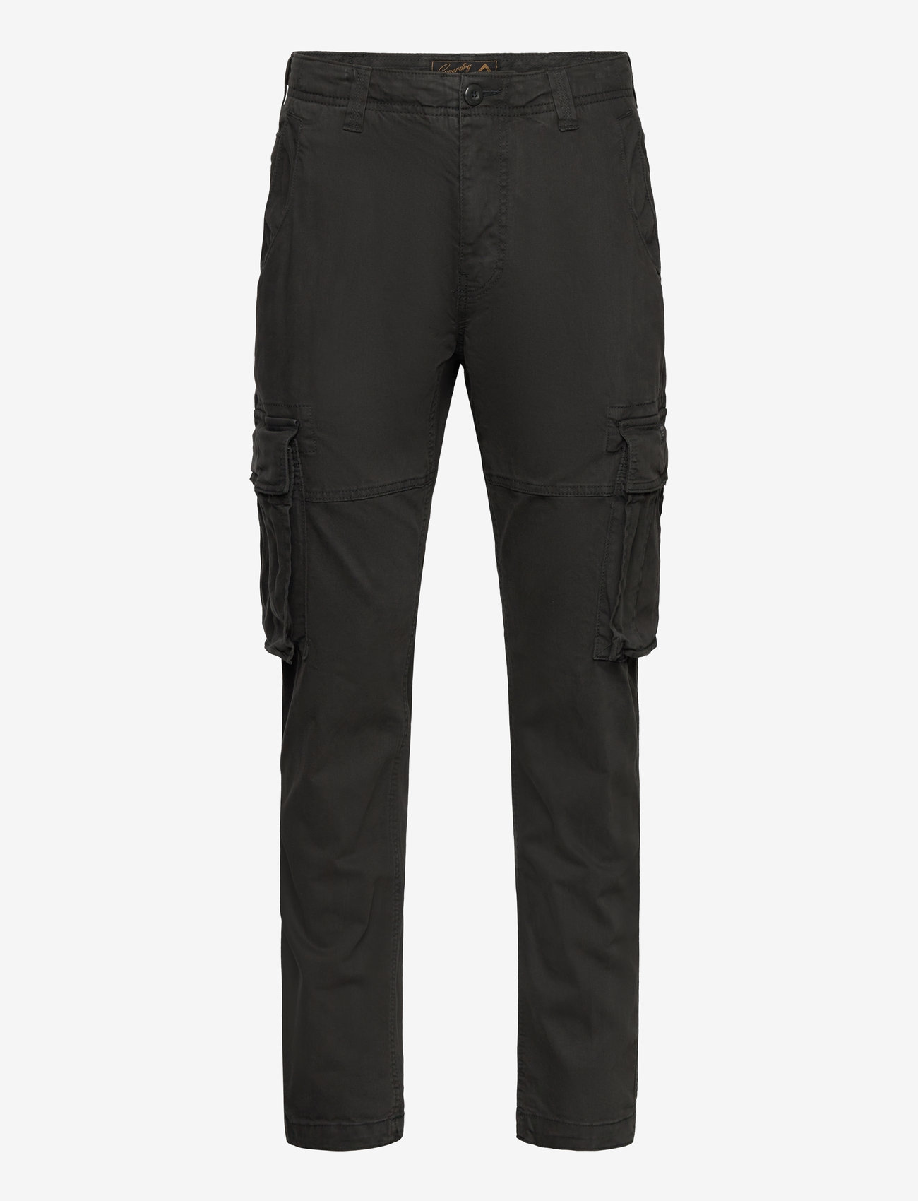 Superdry - CORE CARGO PANT - efterårstøj - washed black - 0