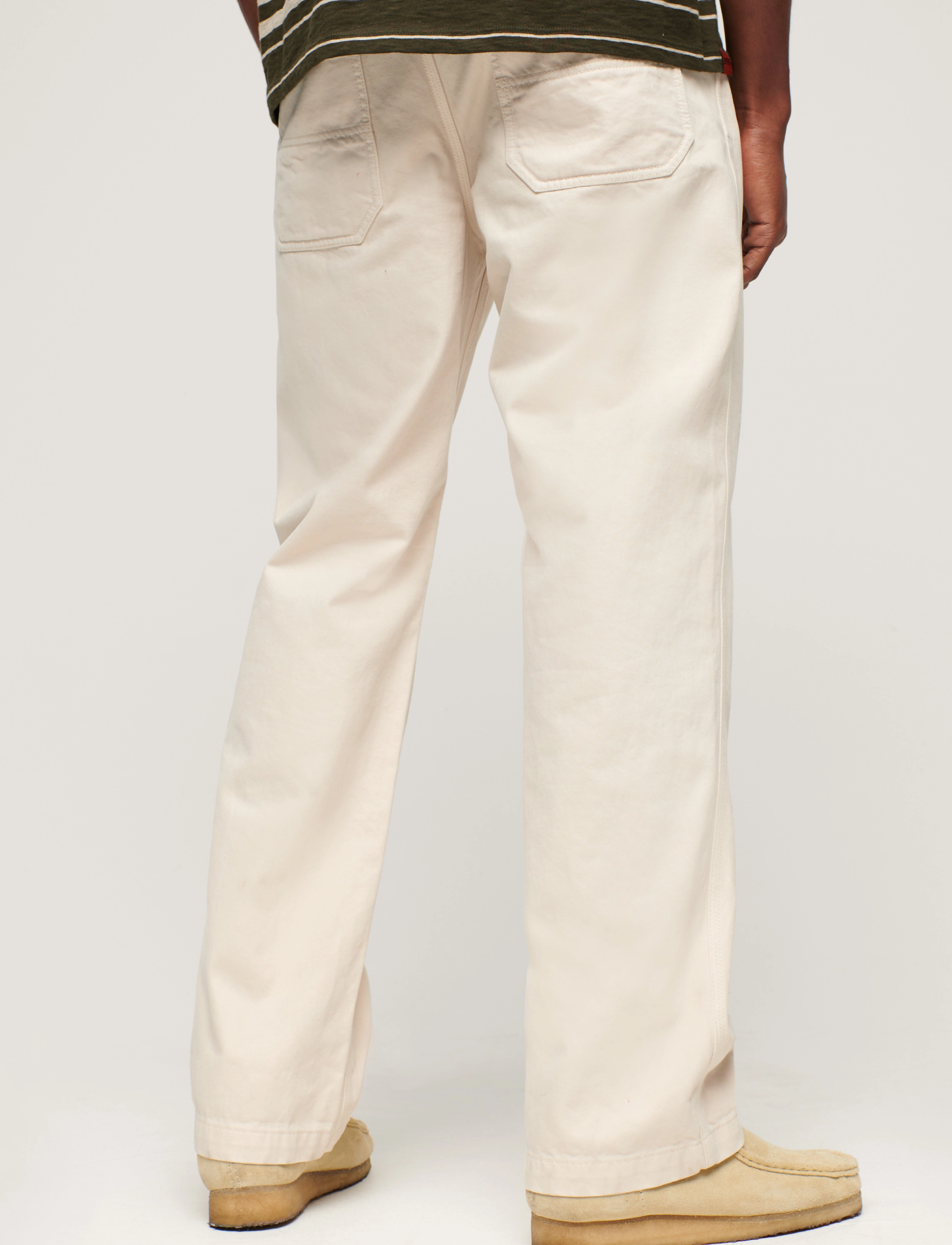 Superdry - 5 POCKET WORK PANT - bone white - 3