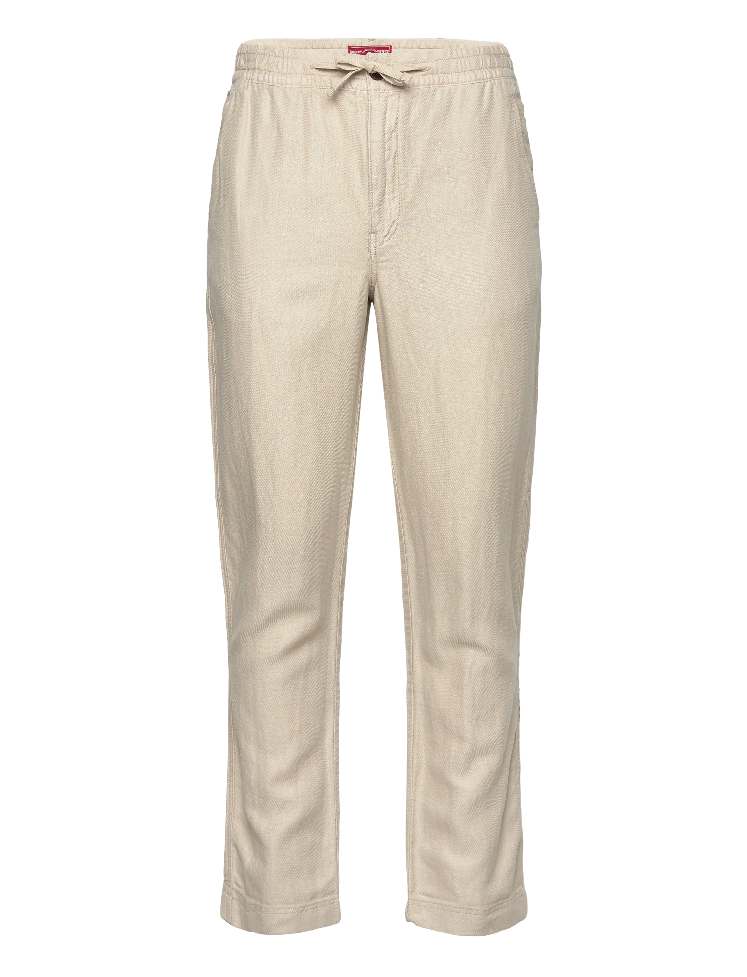 Superdry MERCHANT LINEN PANT - Riided - ABBEY STONE / beige