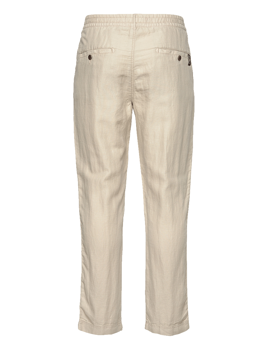 Superdry - MERCHANT LINEN PANT - leinenhosen - abbey stone - 2