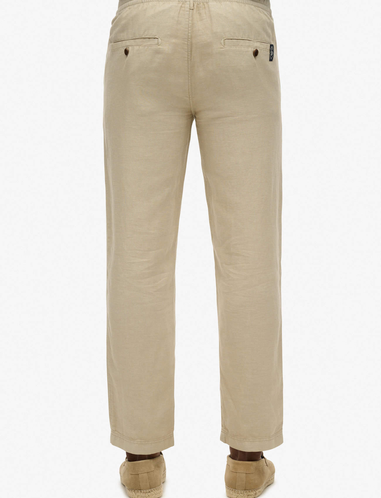 Superdry - MERCHANT LINEN PANT - leinenhosen - abbey stone - 5