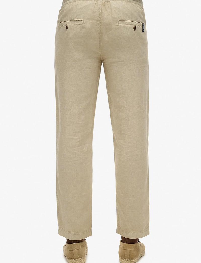 Superdry - MERCHANT LINEN PANT - leinenhosen - abbey stone - 5