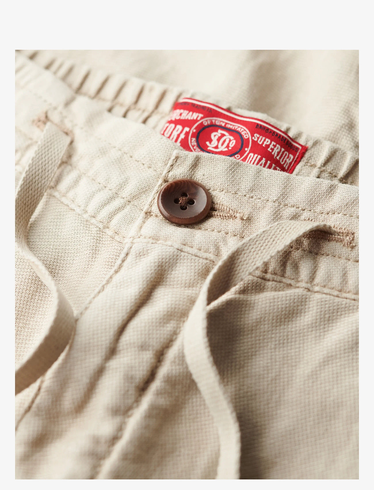 Superdry - MERCHANT LINEN PANT - leinenhosen - abbey stone - 3