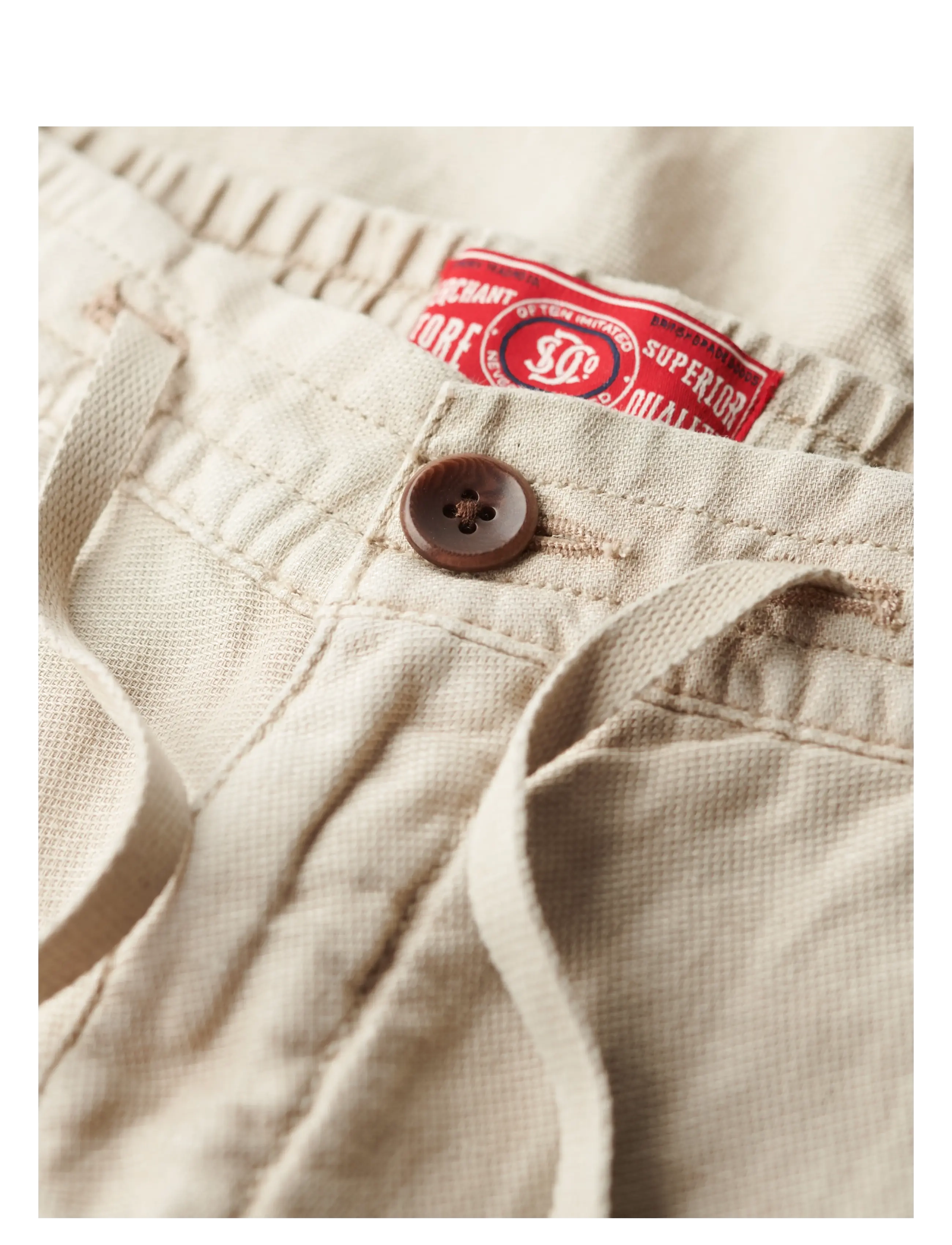 Superdry - MERCHANT LINEN PANT - linnebyxor - abbey stone - 3