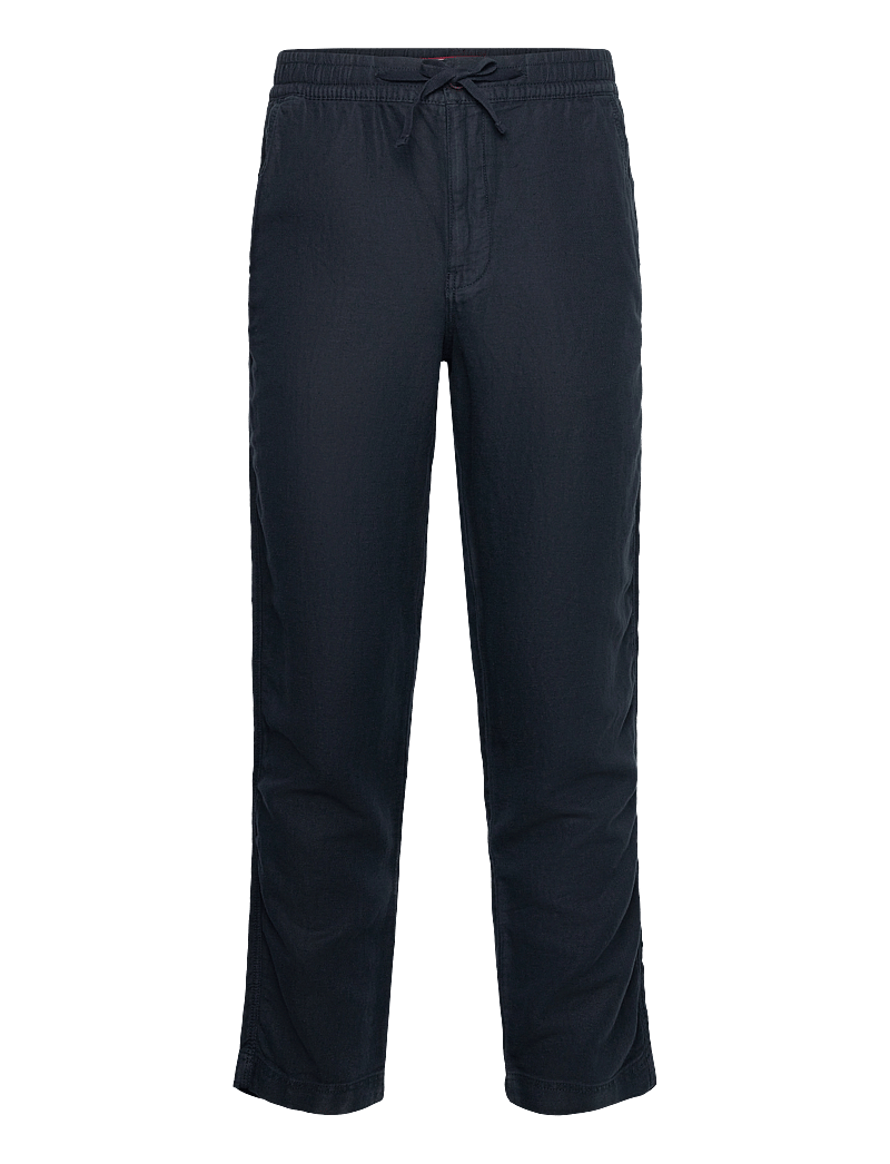 Superdry - MERCHANT LINEN PANT - leinenhosen - eclipse navy - 1