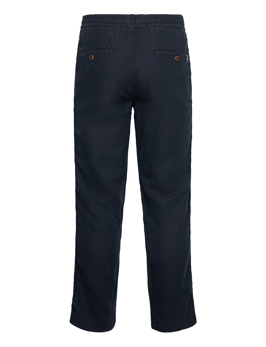 Superdry - MERCHANT LINEN PANT - leinenhosen - eclipse navy - 2