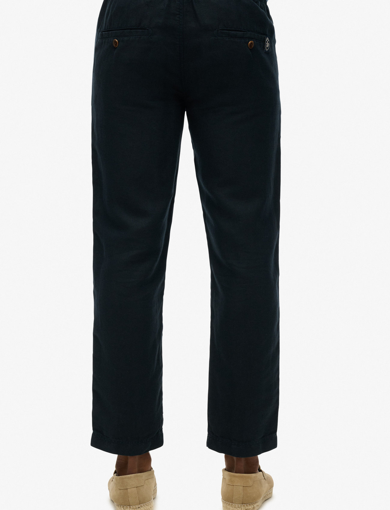 Superdry - MERCHANT LINEN PANT - efterårstøj - eclipse navy - 5