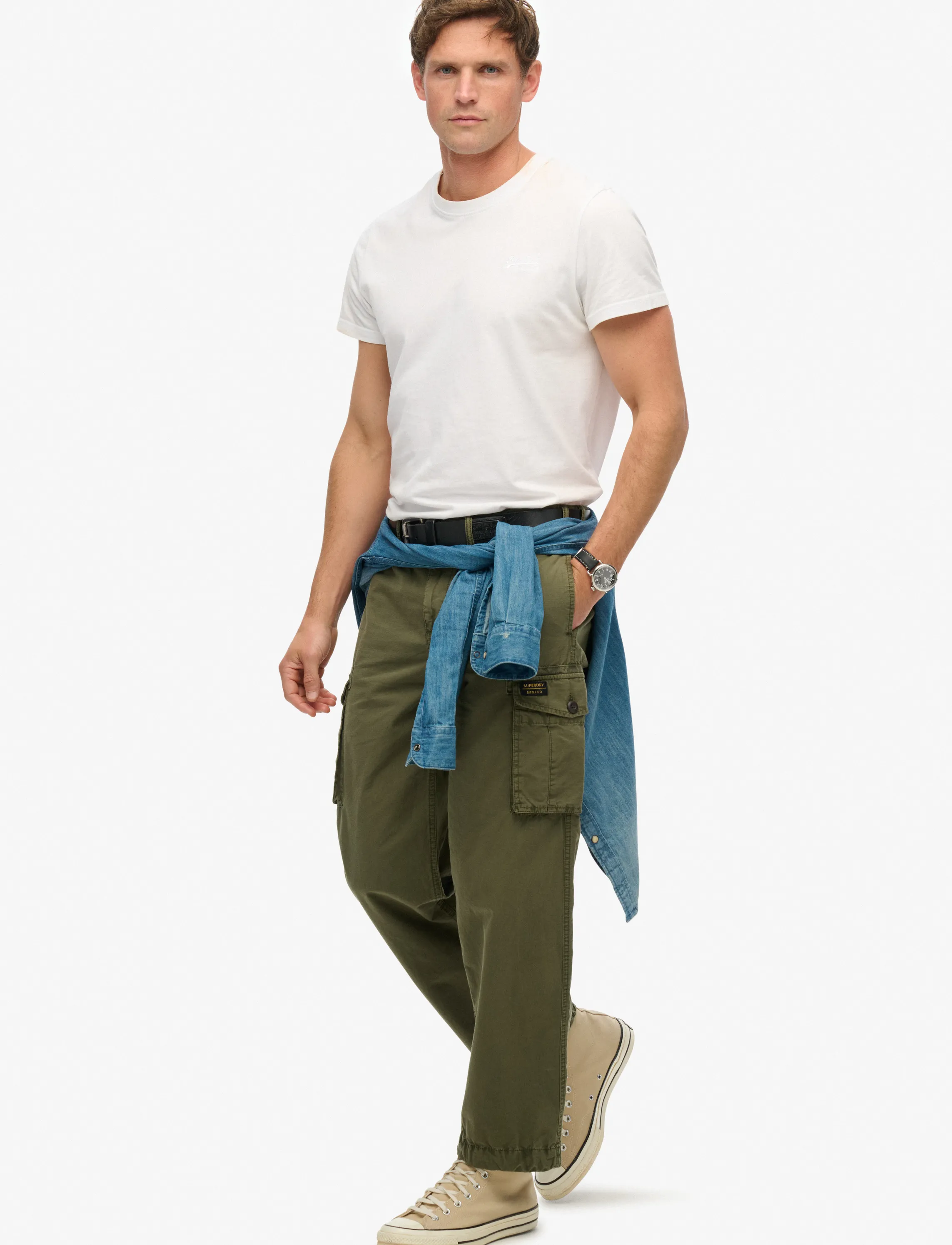 Superdry - PARACHUTE LIGHT CARGO PANT - cargo pants - chive green - 5