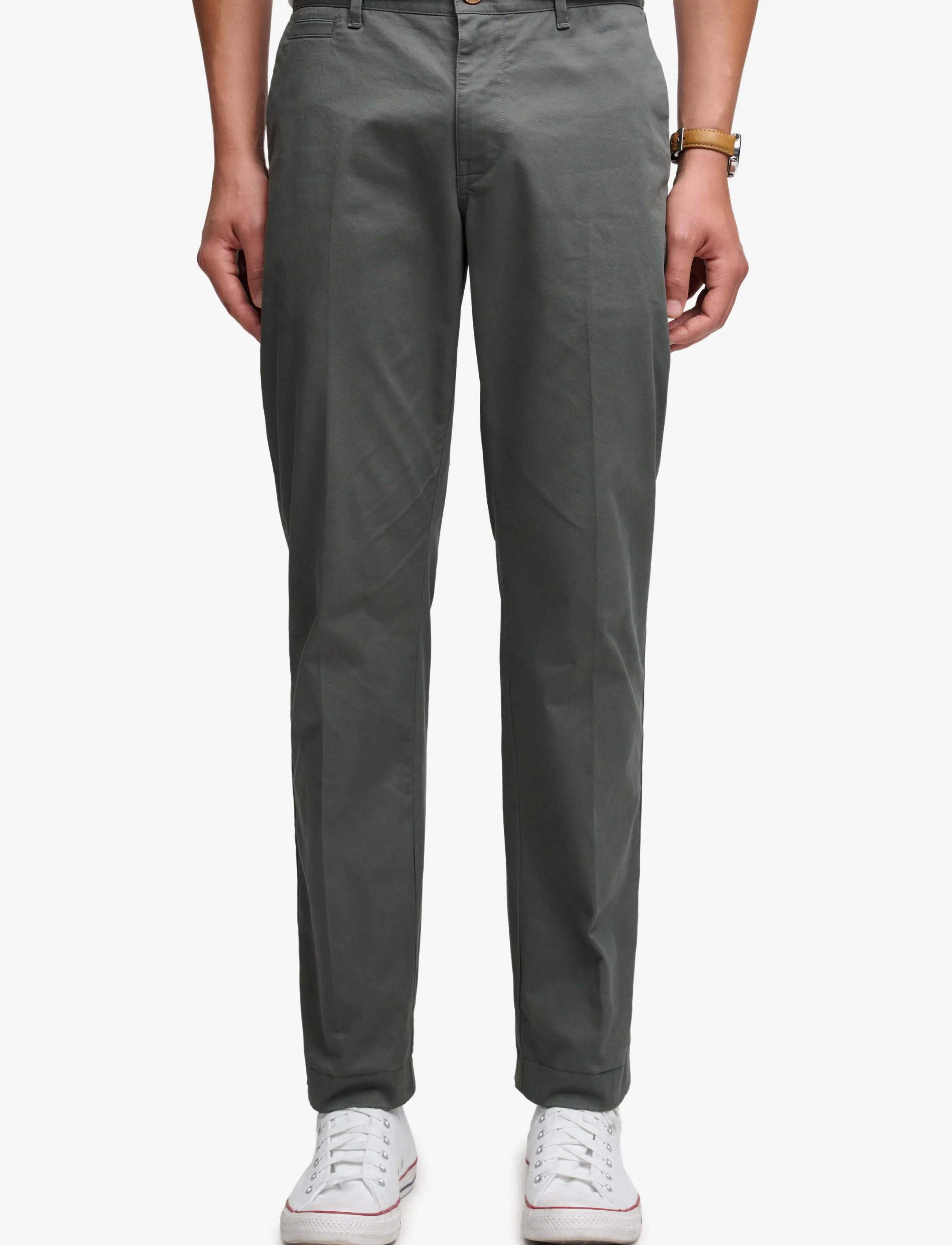 Superdry - PREMIUM REGULAR CHINO - chino-püksid - balsam green - 3