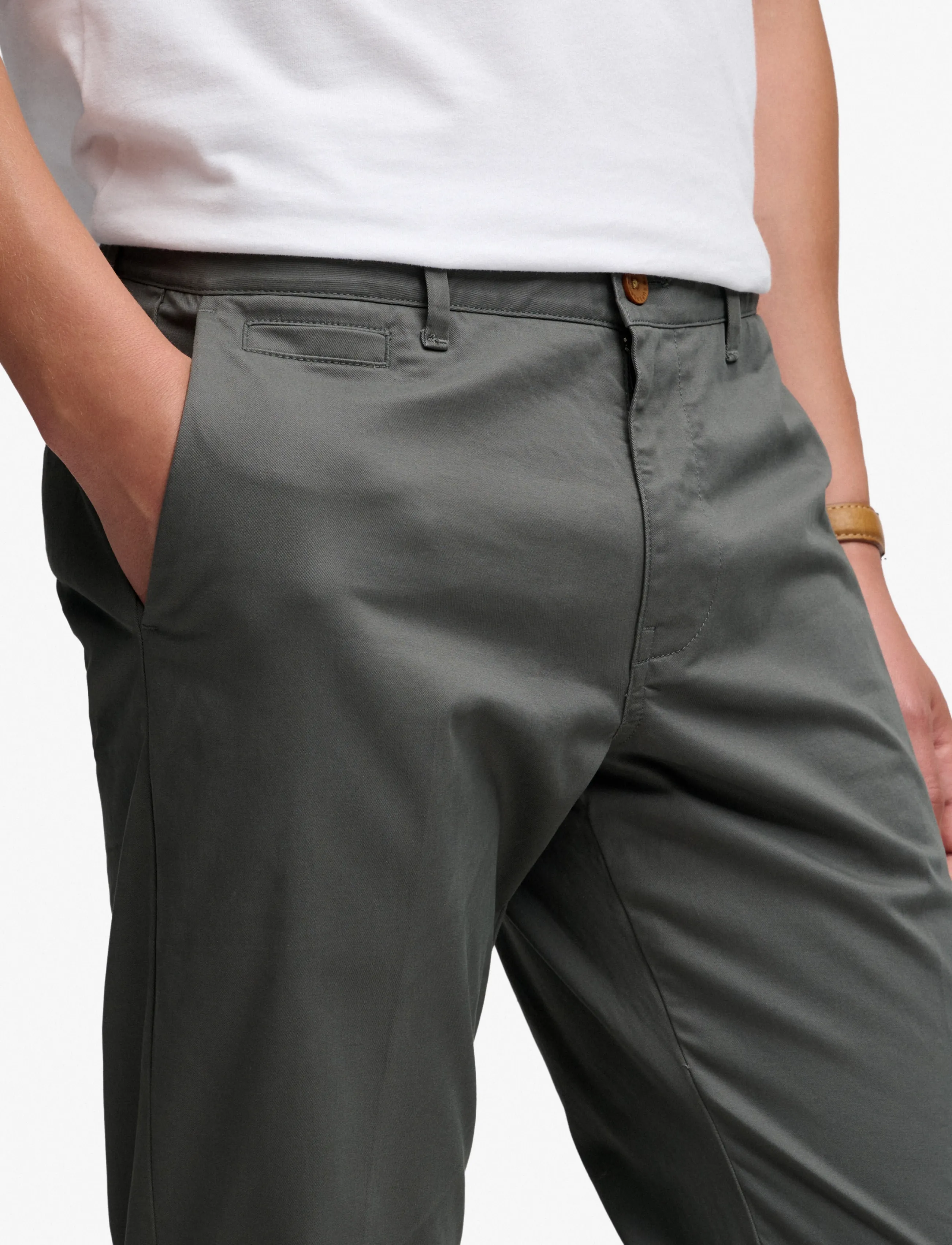 Superdry - PREMIUM REGULAR CHINO - chino-püksid - balsam green - 4
