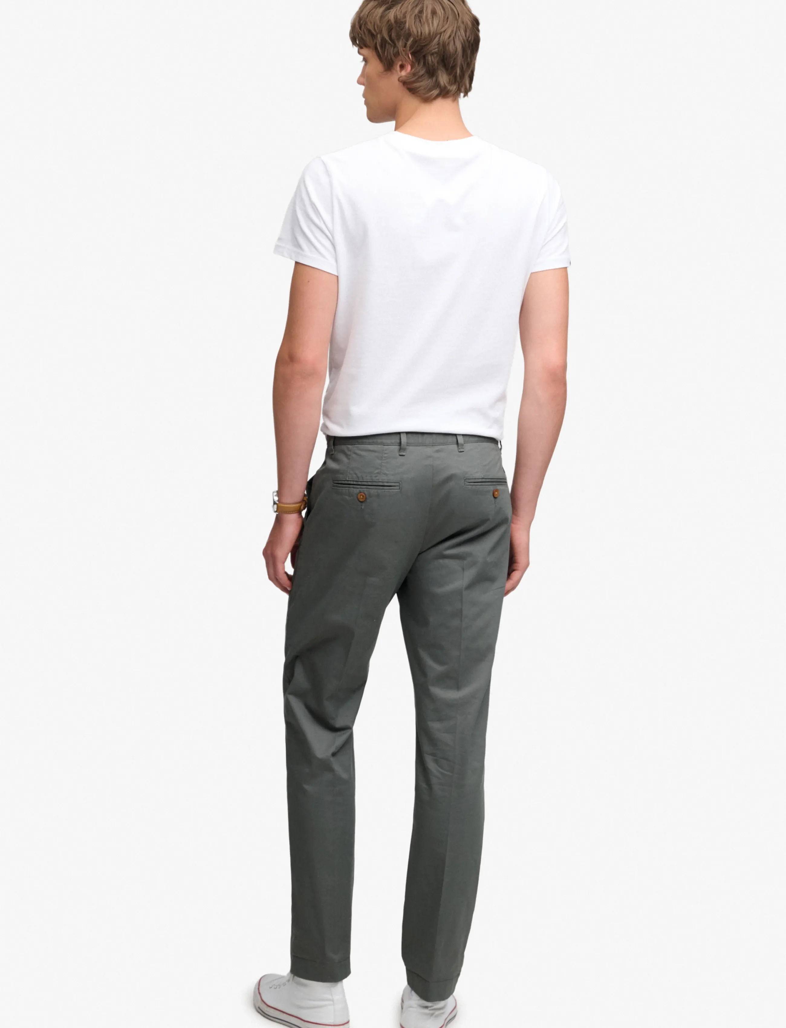 Superdry - PREMIUM REGULAR CHINO - chino-püksid - balsam green - 5