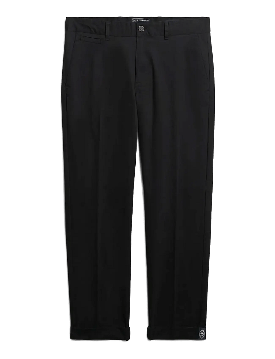 Superdry - PREMIUM REGULAR CHINO - chinos - black - 1