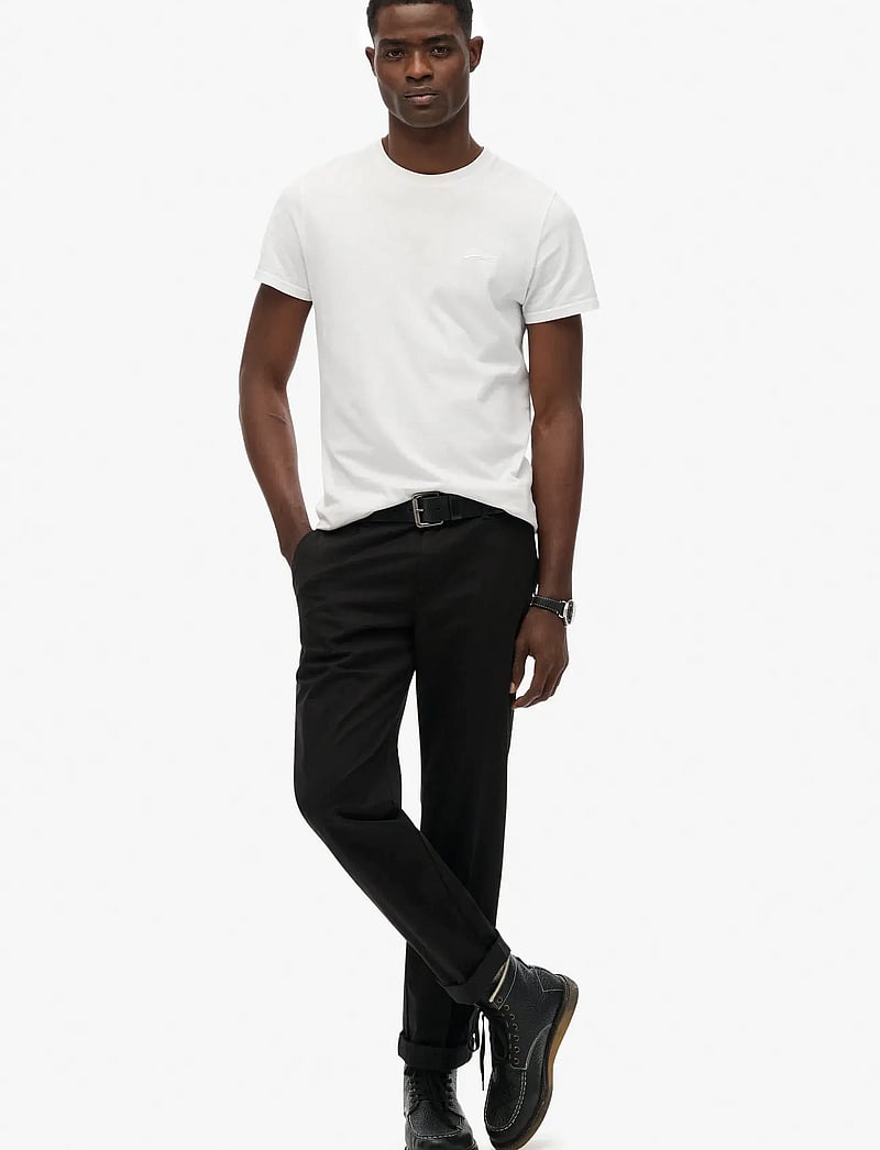 Superdry - PREMIUM REGULAR CHINO - chinos - black - 0