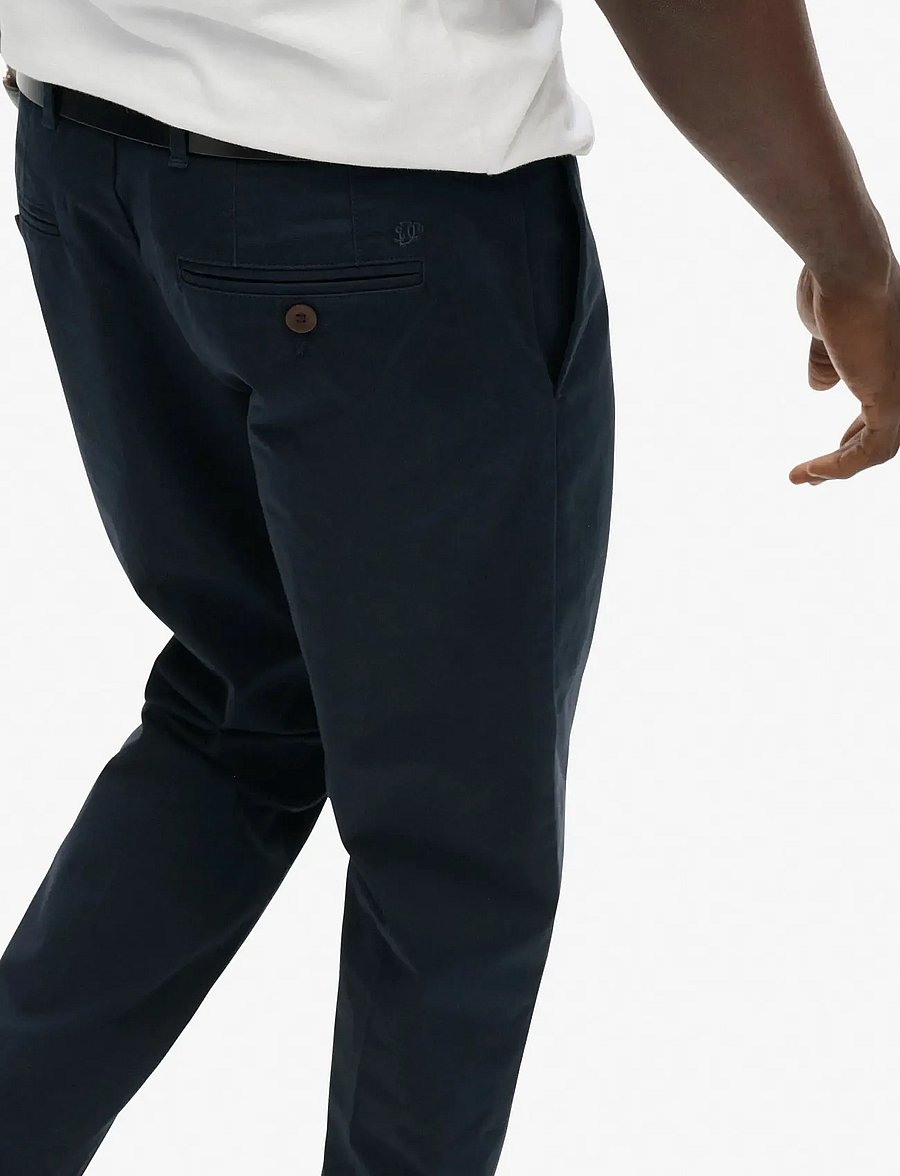 Superdry - PREMIUM REGULAR CHINO - chino püksid - eclipse navy - 5