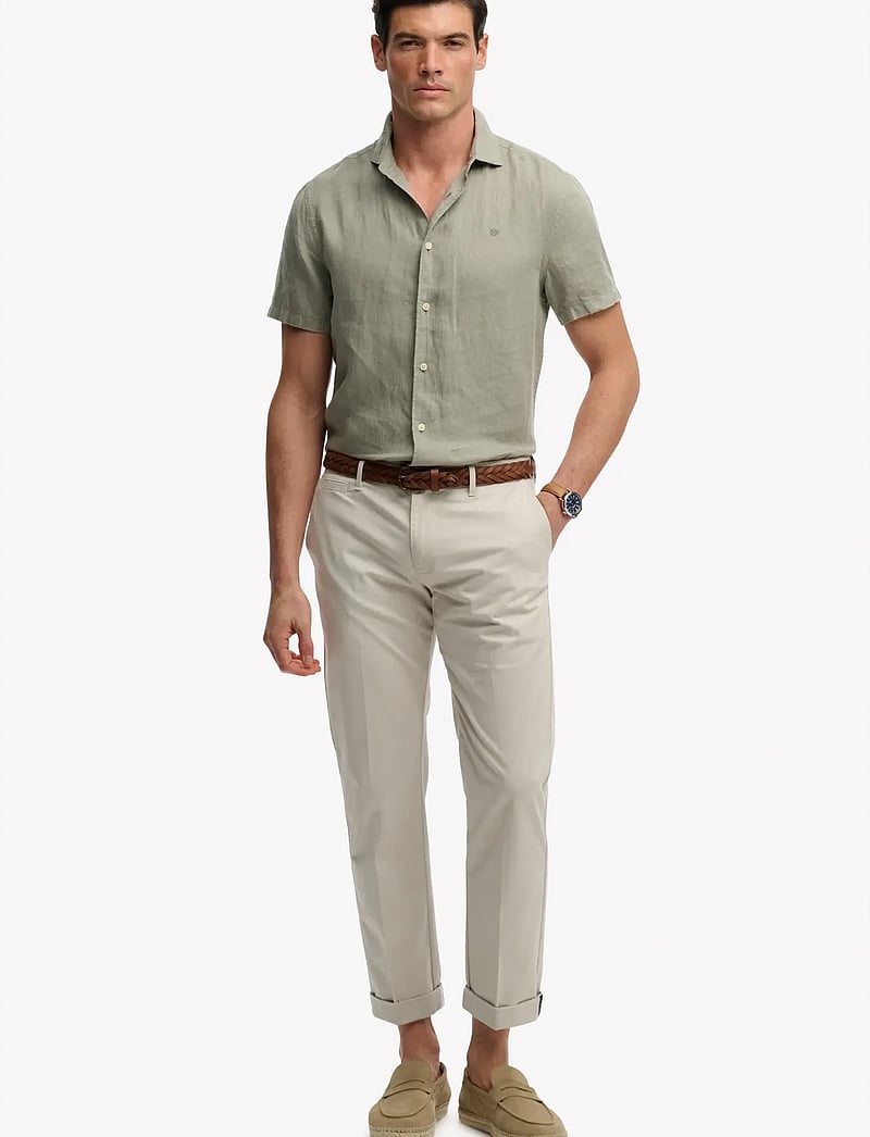 Superdry - PREMIUM REGULAR CHINO - chino püksid - rainy day grey - 0