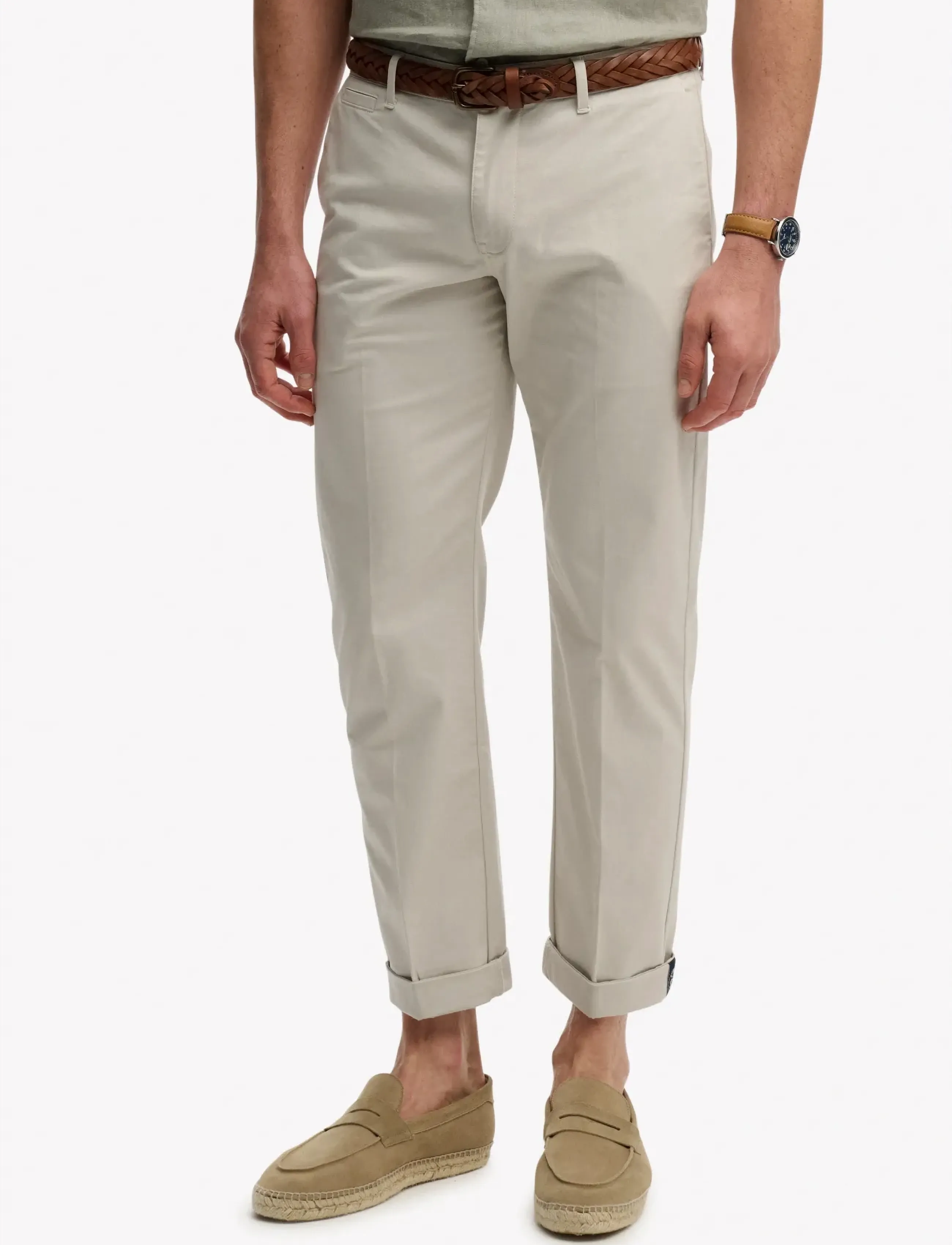 Superdry - PREMIUM REGULAR CHINO - chino püksid - rainy day grey - 3