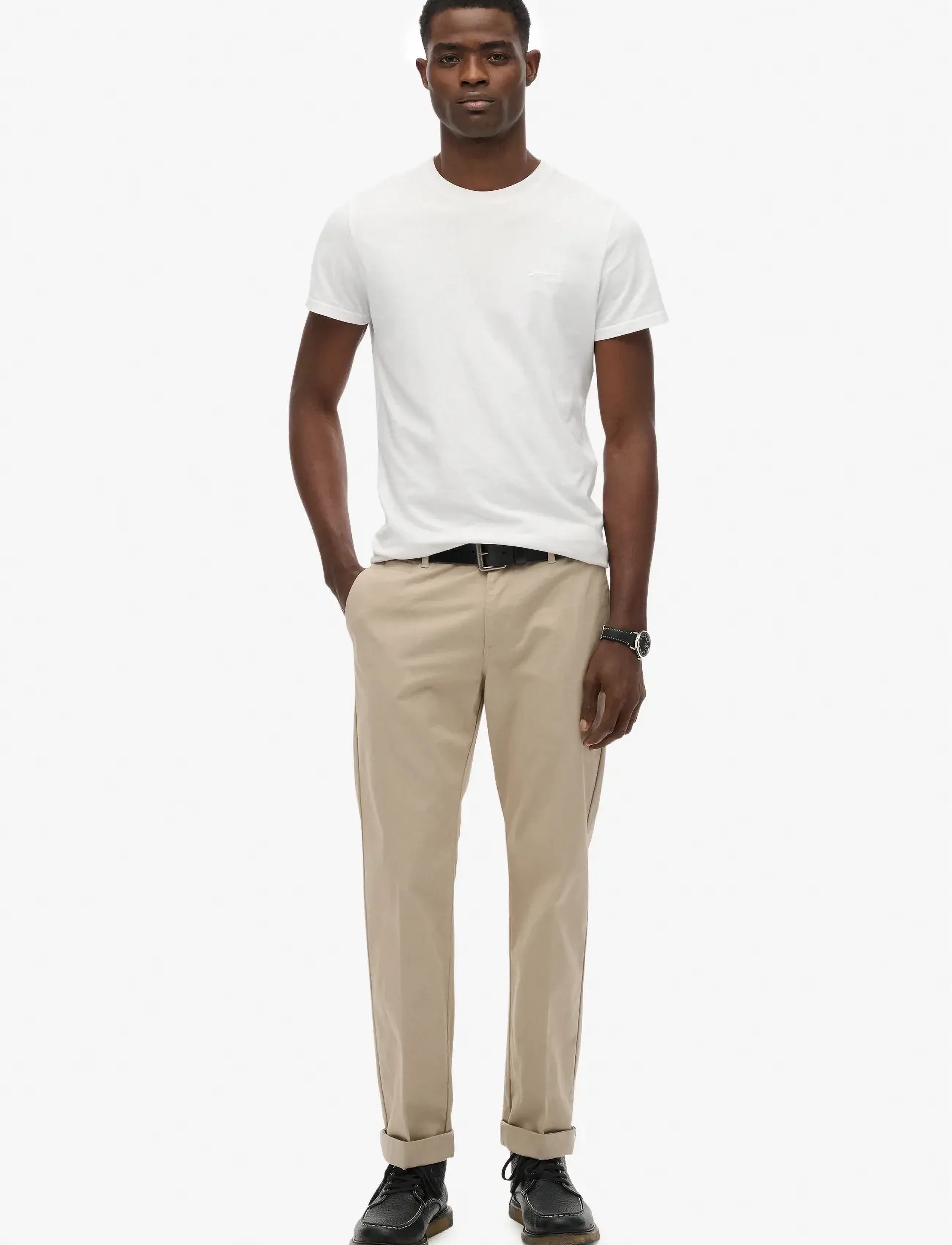 Superdry PREMIUM REGULAR CHINO - Byxor - SANDSTONE BROWN / beige