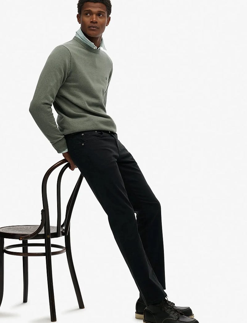 Superdry - MERCHANT SATEEN 5 POCKET PANT - regular jeans - black - 3