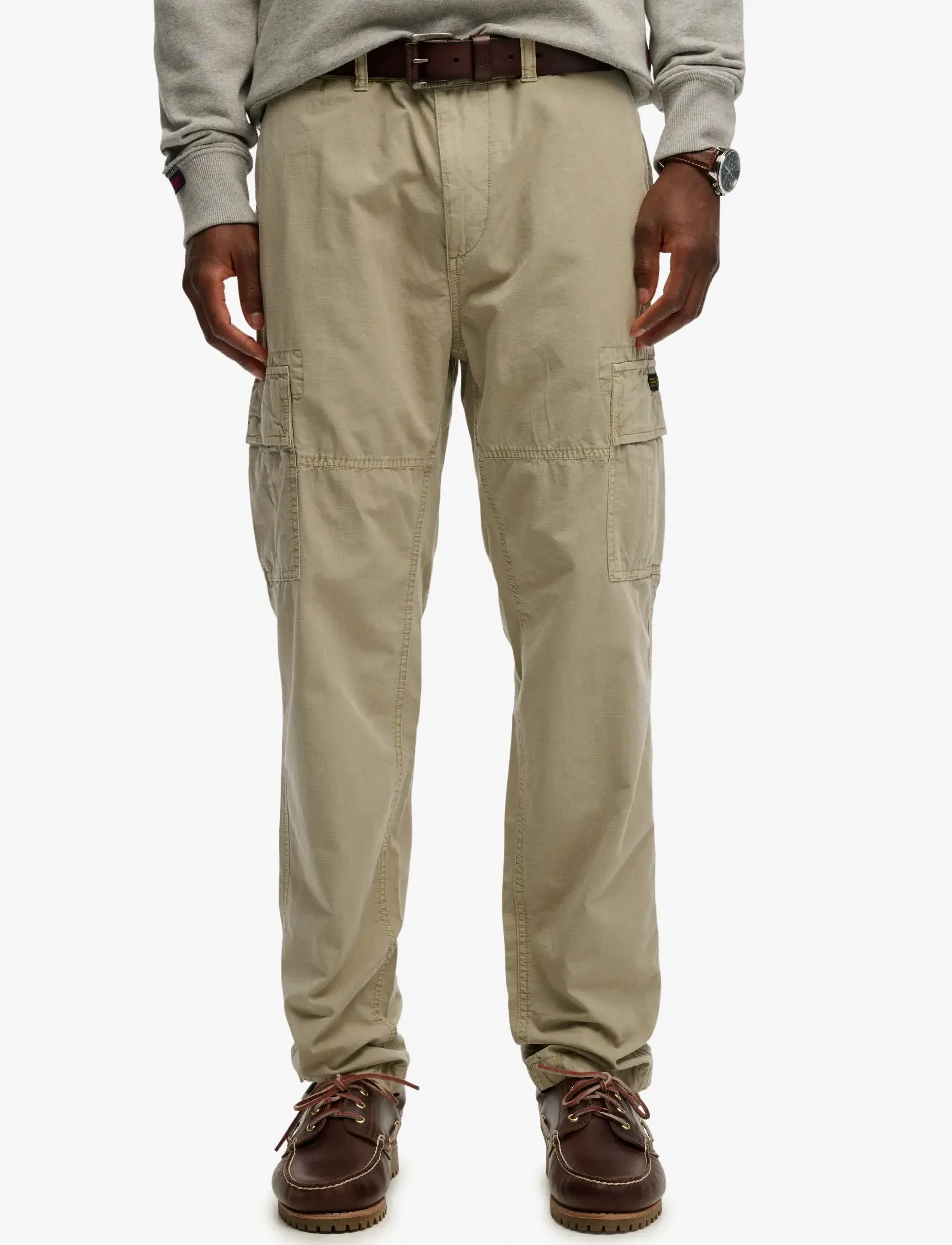 Superdry RIPSTOP LIGHT CARGO PANT - Hosen - ABBEY STONE / beige