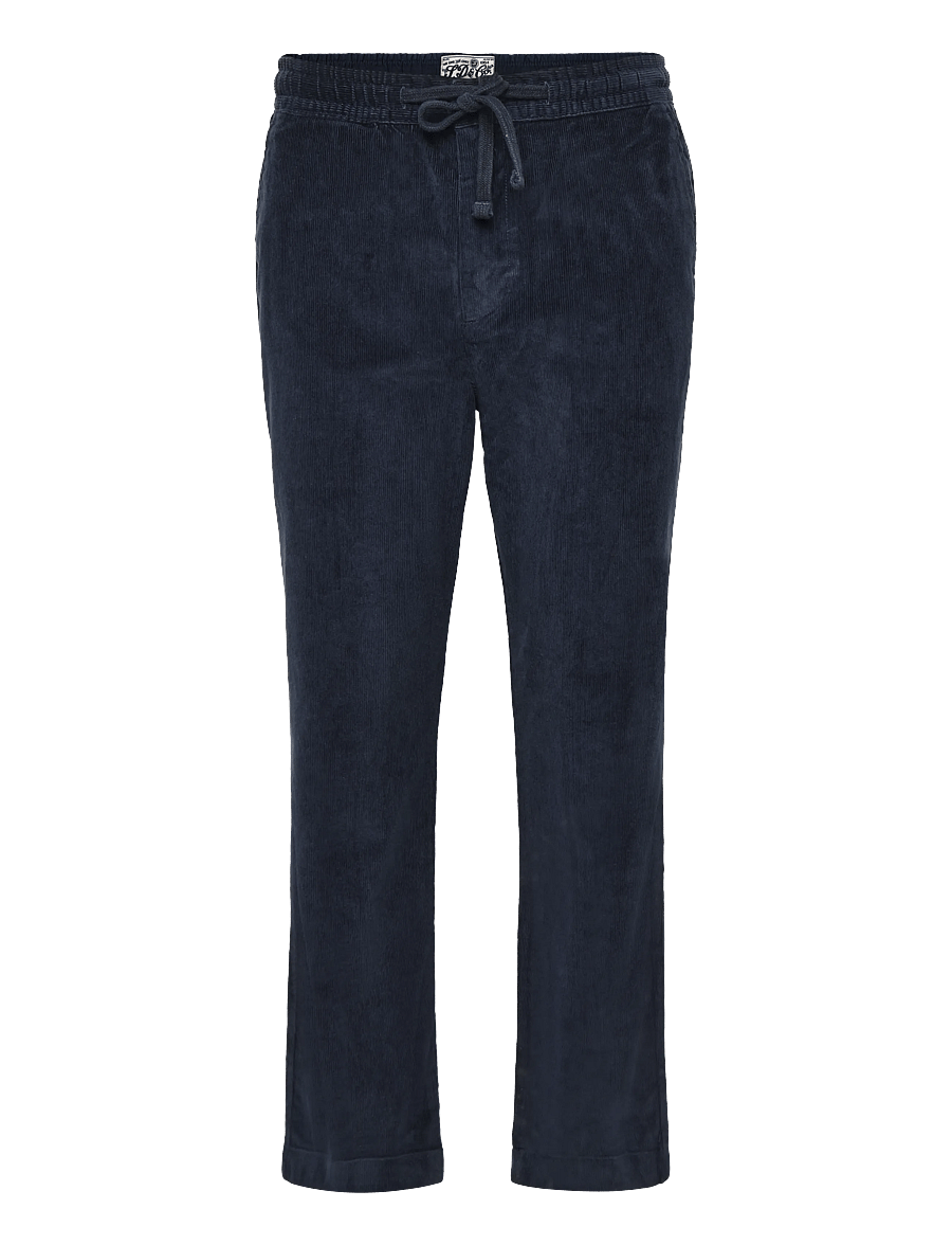 Superdry - MERCHANT CORD DRAWSTRING PANT - vabaajapüksid - eclipse navy - 1