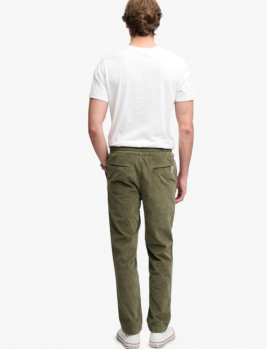 Superdry - MERCHANT CORD DRAWSTRING PANT - freizeithosen - sea spray green - 5