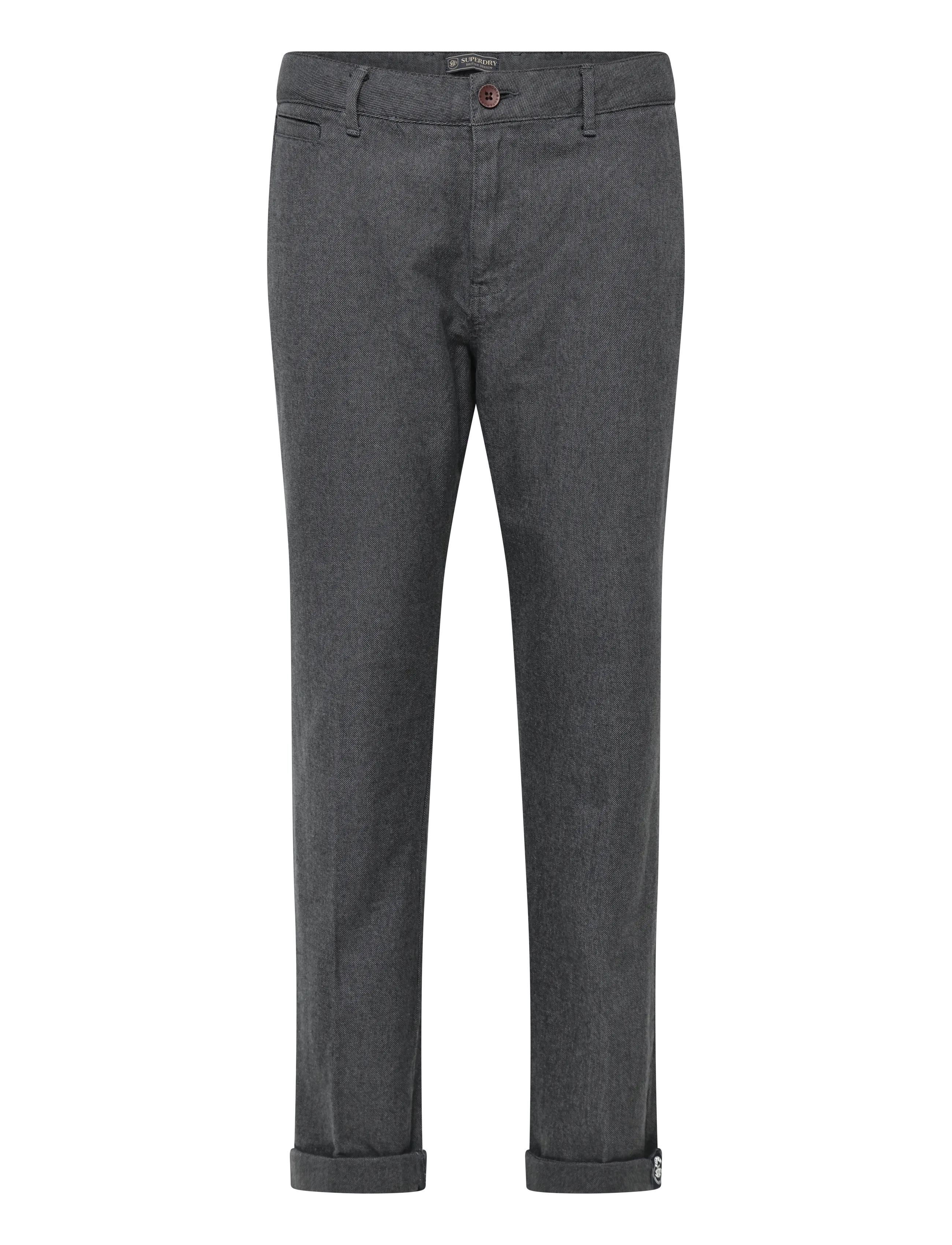 Superdry - PREMIUM TEXTURED REGULAR CHINO - chino-püksid - textured charcoal - 1