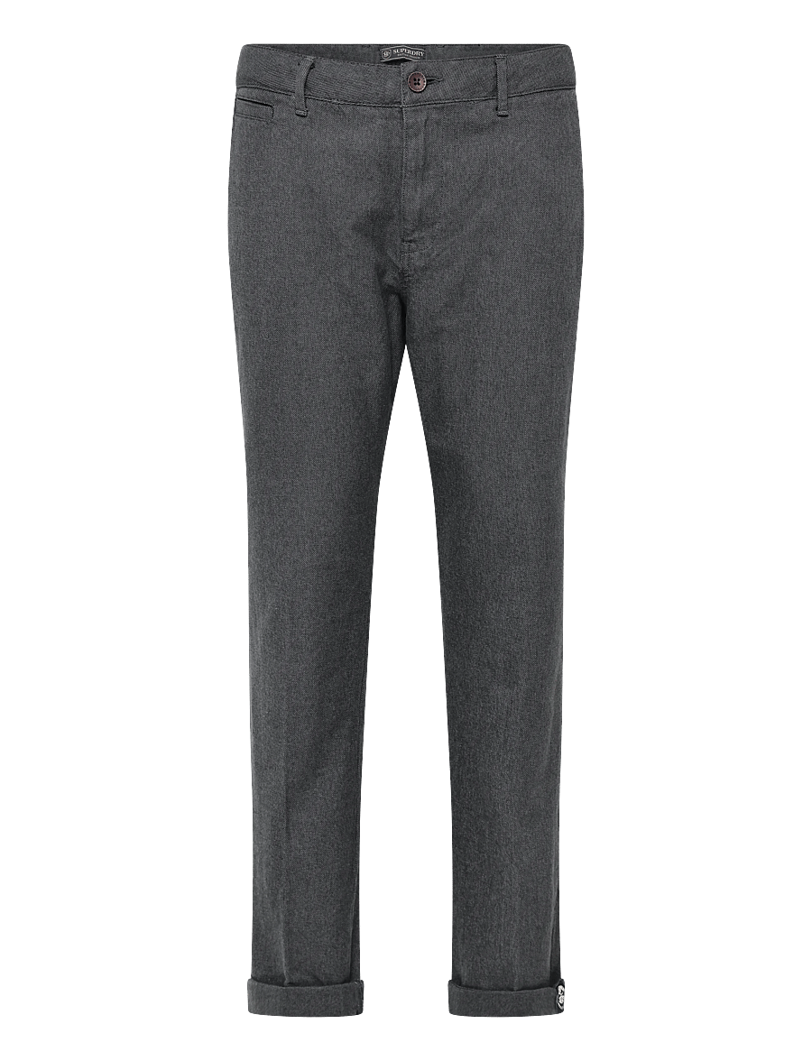 Superdry - PREMIUM TEXTURED REGULAR CHINO - chino-püksid - textured charcoal - 1