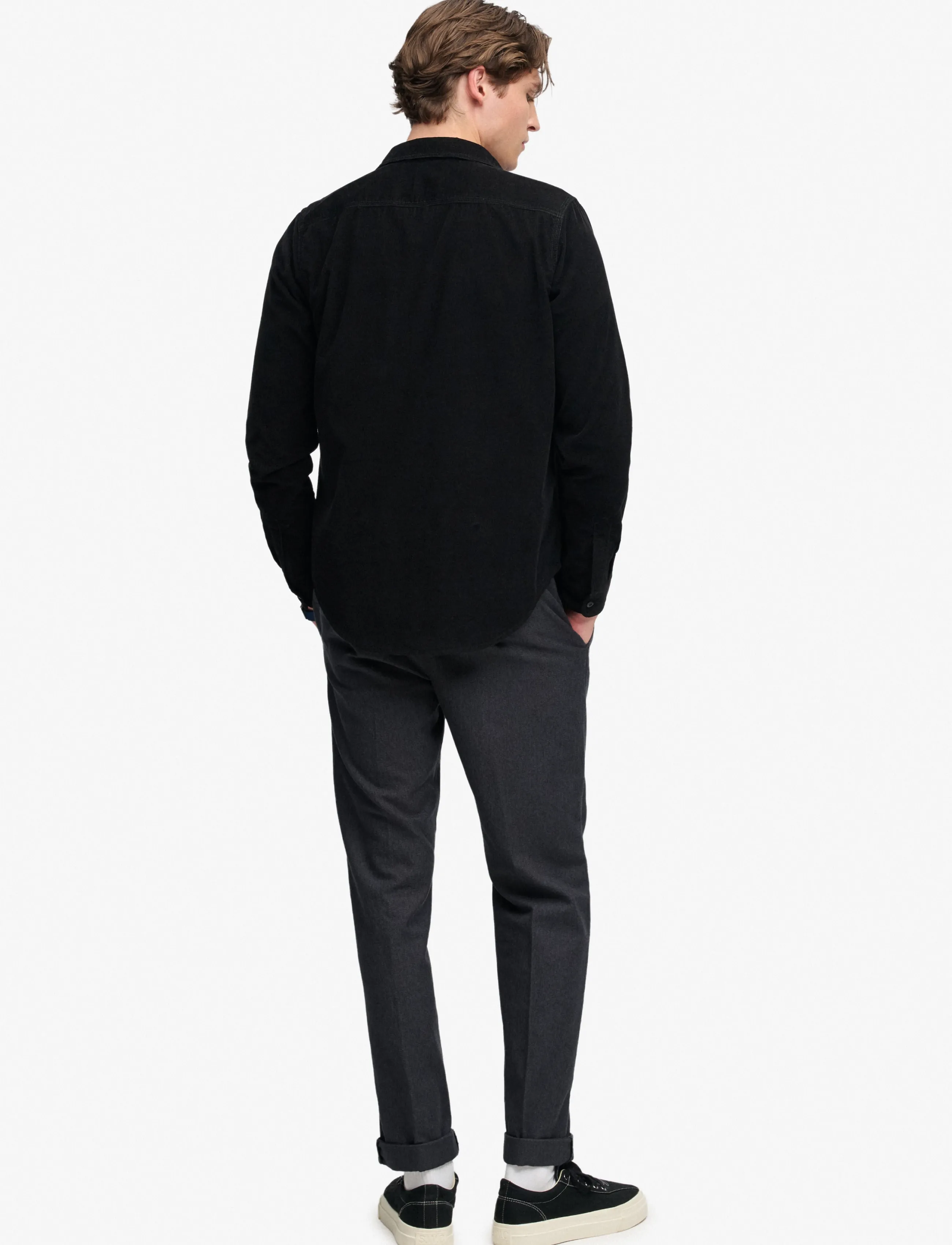 Superdry Chinos Premium Textured Regular kolgrå byxor herr – bild 7