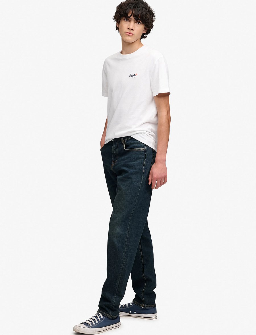 Superdry - VINTAGE TAPERED JEANS - schmal zulaufende jeans - homestead dark indigo - 0