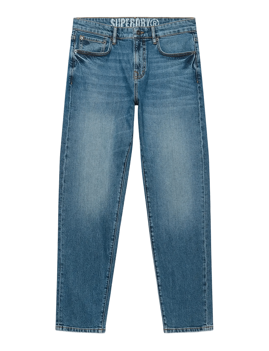 Superdry - VINTAGE TAPERED JEANS - schmal zulaufende jeans - vickers mid blue - 1