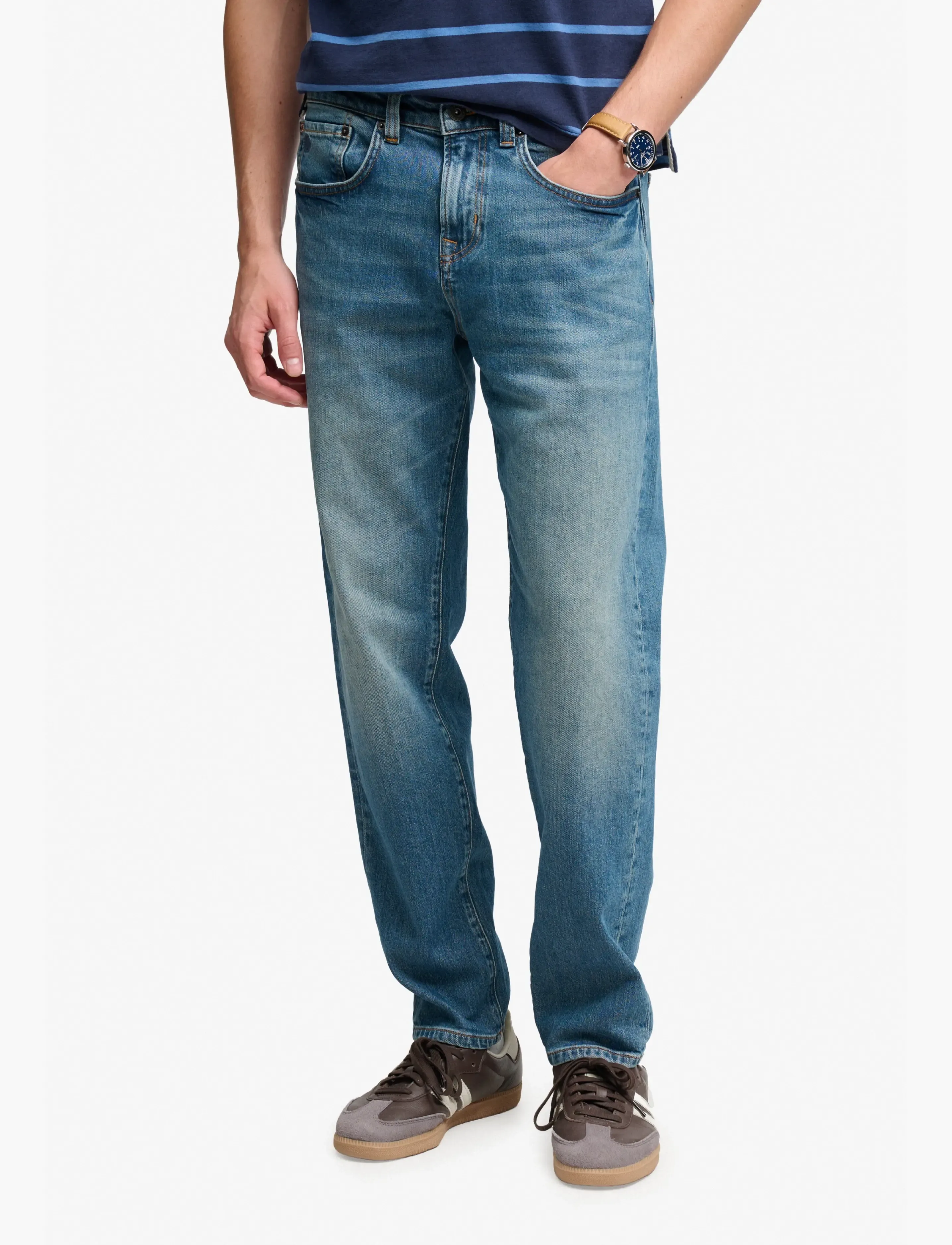 Superdry - VINTAGE TAPERED JEANS - schmal zulaufende jeans - vickers mid blue - 3