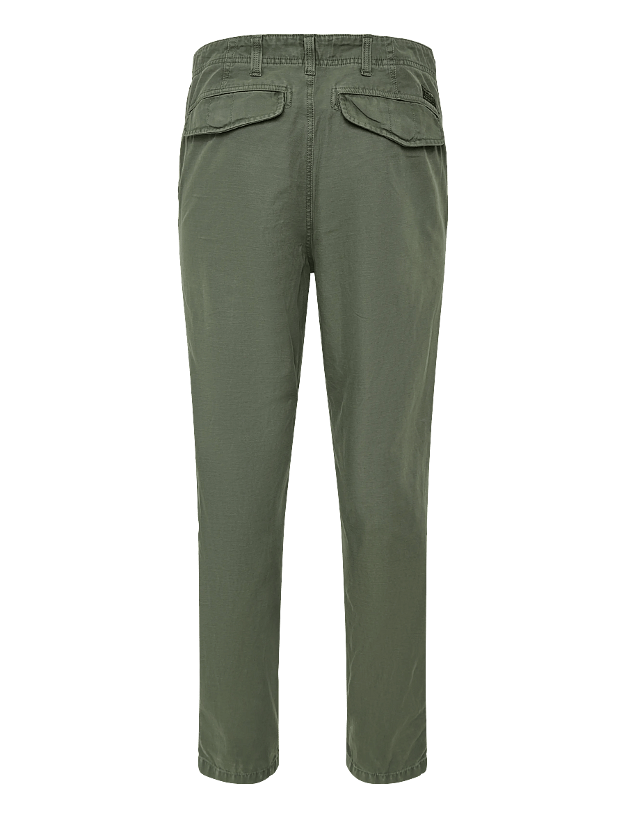 Superdry - TAPERED WASHED CHINO - chino-püksid - chive green - 2