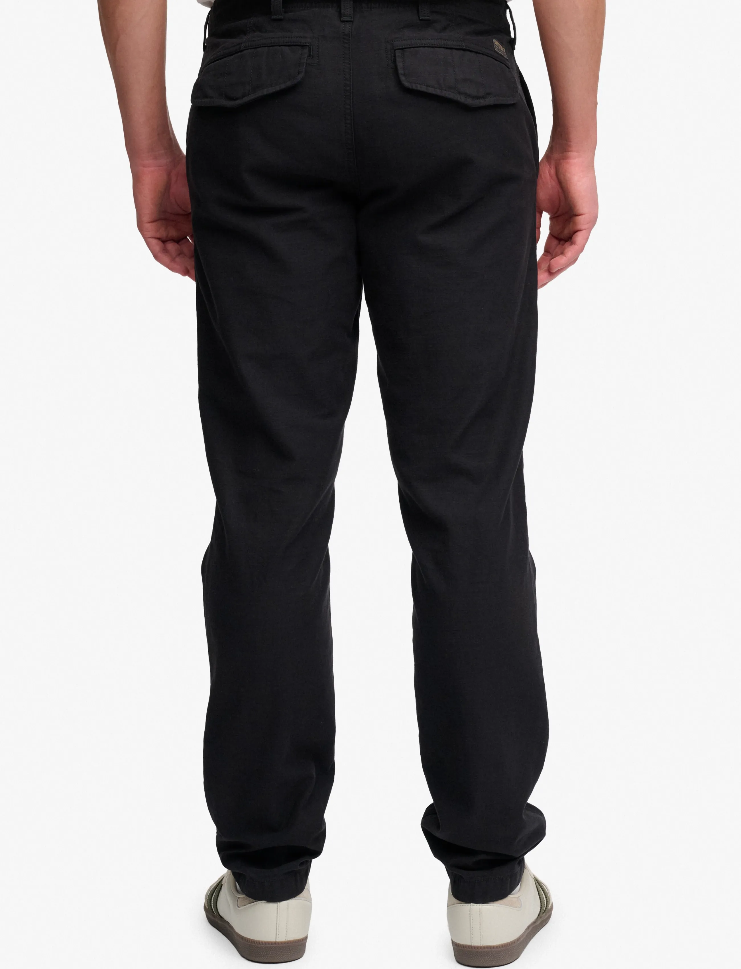 Superdry - TAPERED WASHED CHINO - chino-püksid - jet black - 3