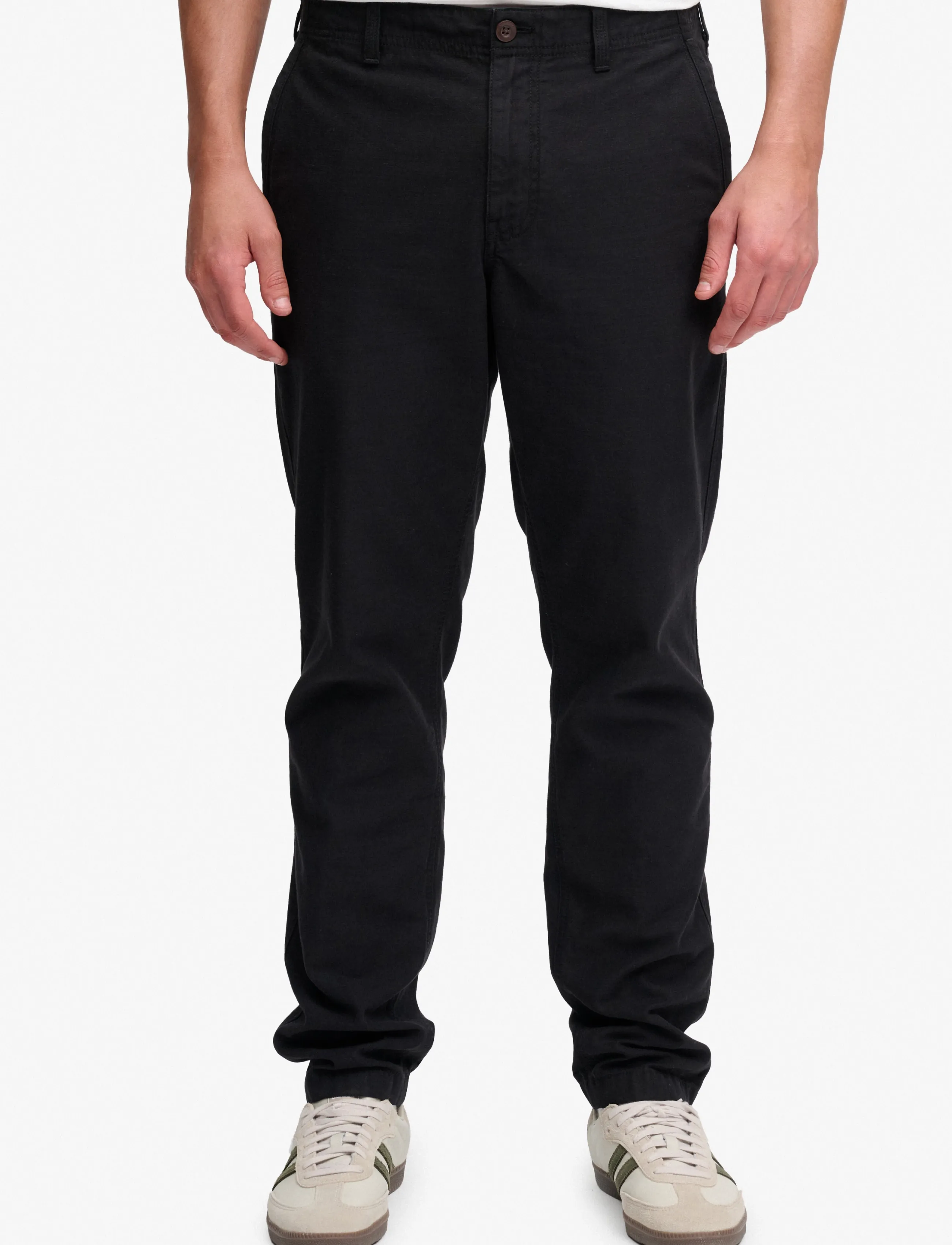 Superdry - TAPERED WASHED CHINO - chino-püksid - jet black - 4