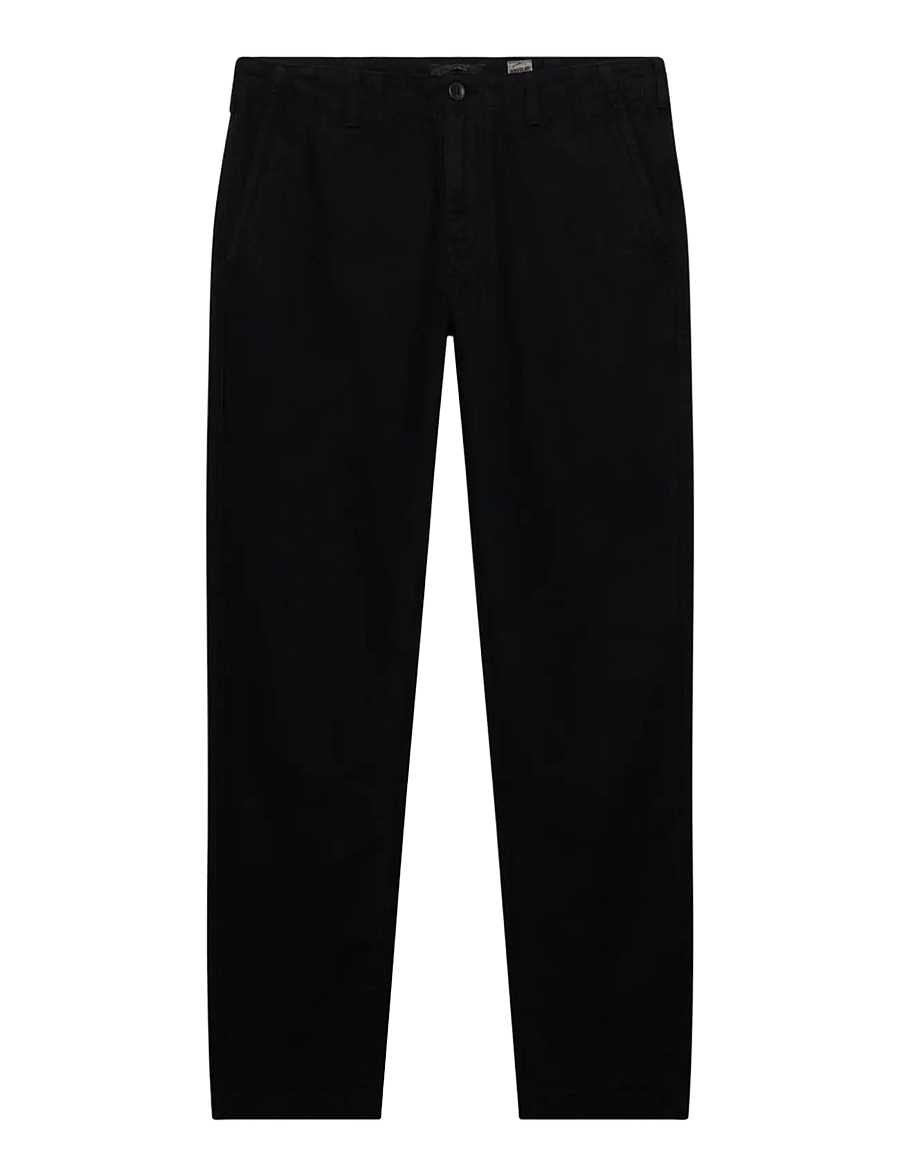 Superdry - TAPERED WASHED CHINO - chino-püksid - jet black - 2