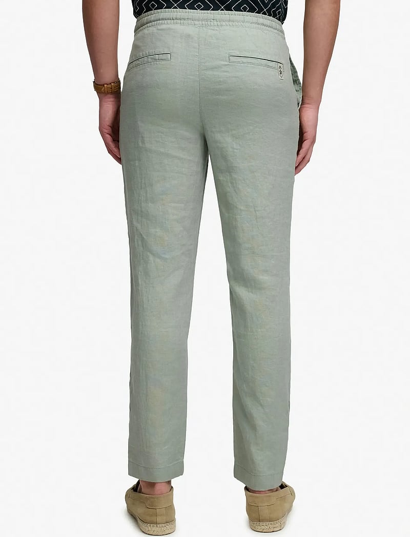 Superdry - MERCHANT LINEN PANT - linased püksid - bay green - 4