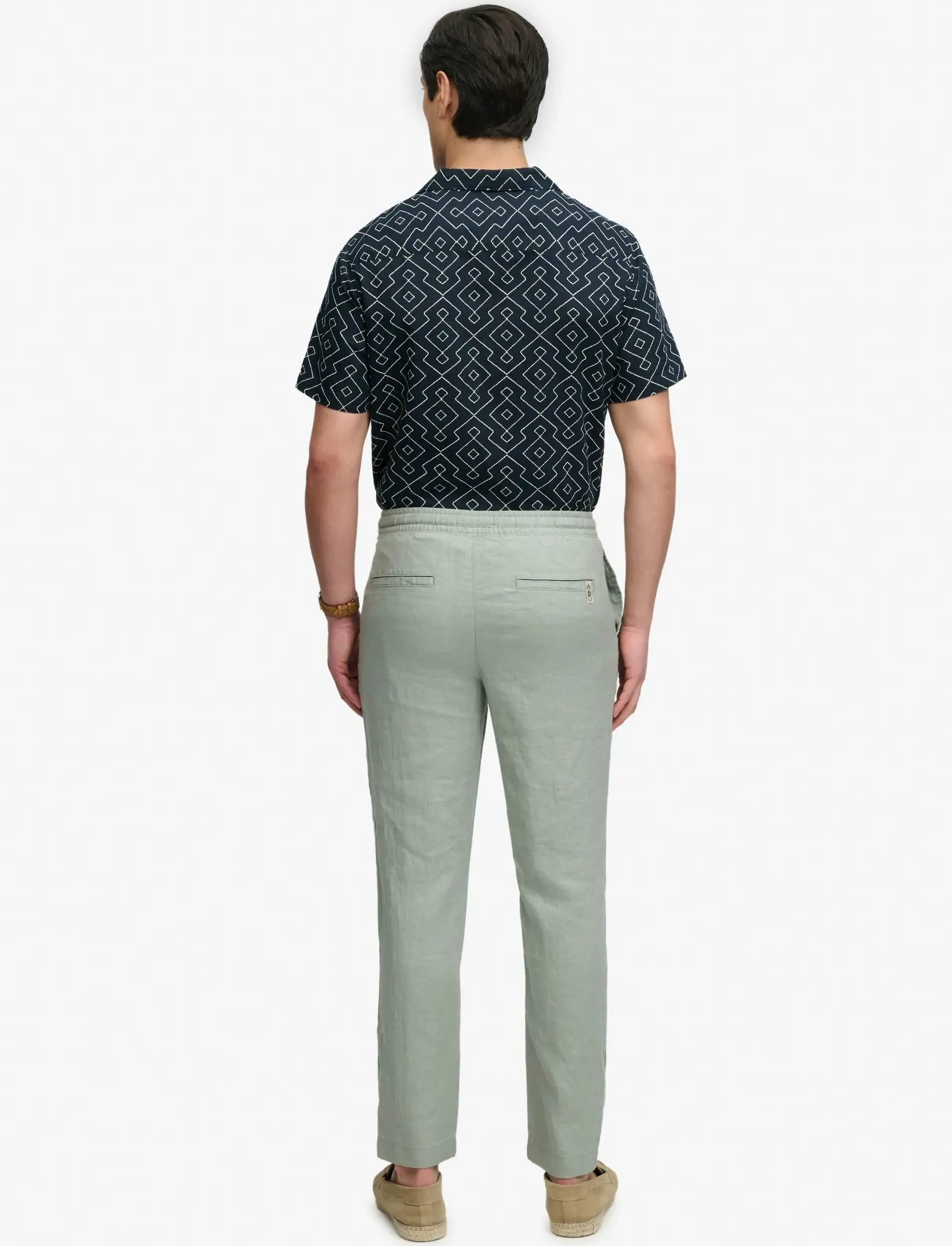 Superdry Merchant Linen Pant linnebyxor herr – bild 6